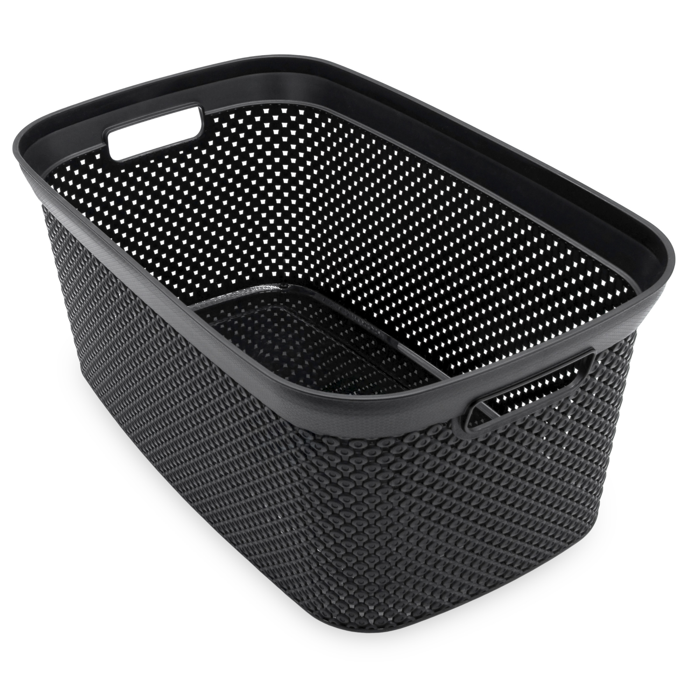 Wäschekorb schwarz 54 x 33 cm - 35 L