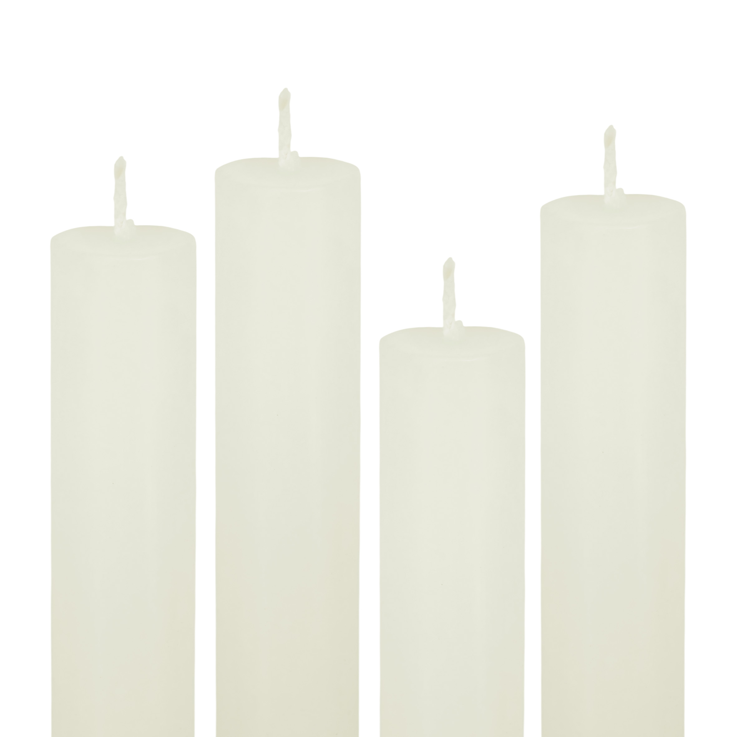 Echtwachs Stabkerzen klassisch 40er Pack - creme weiß - Festtags Tafelkerzen Set 17,5 cm Höhe