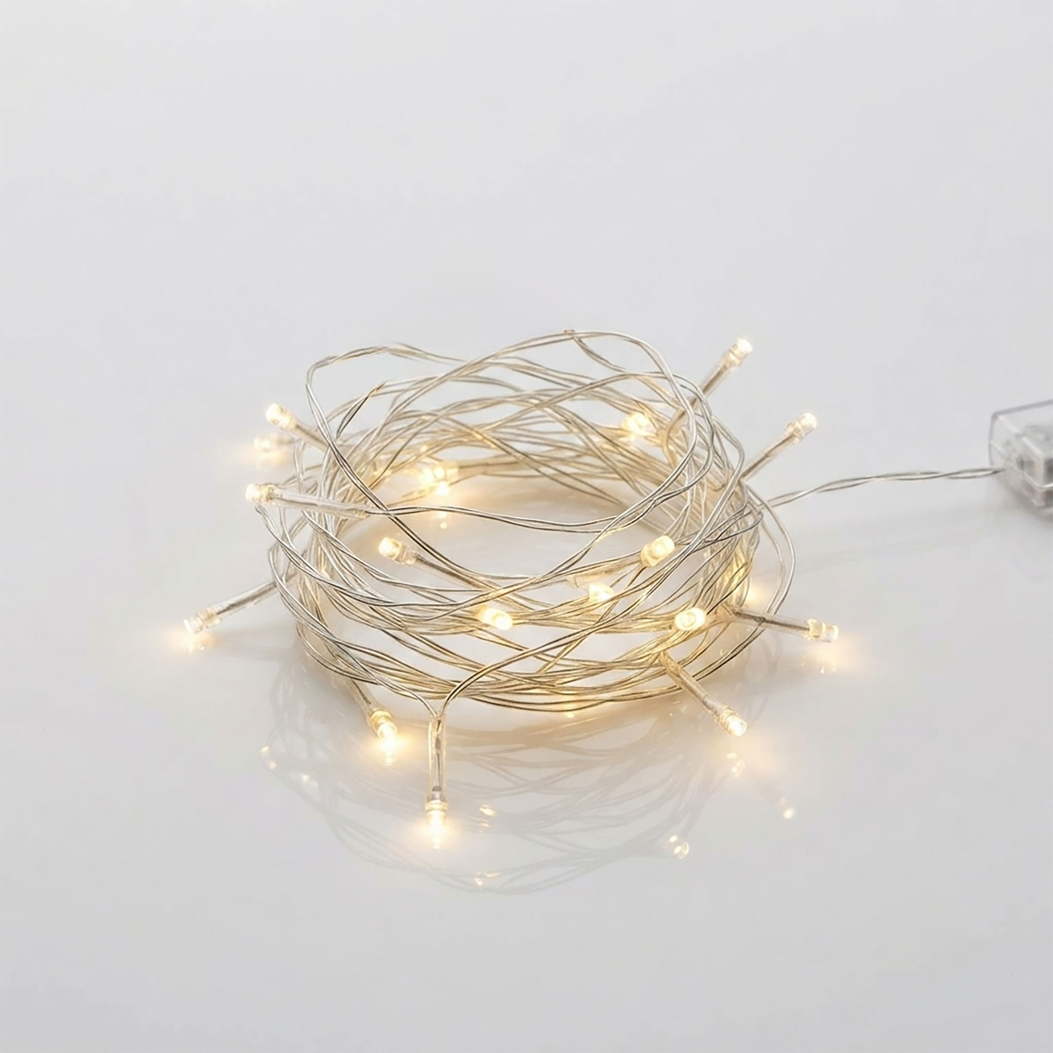 Lichterkette mit 20 LED in warm weiß - 200 cm - Weihnachts Tischlichterkette