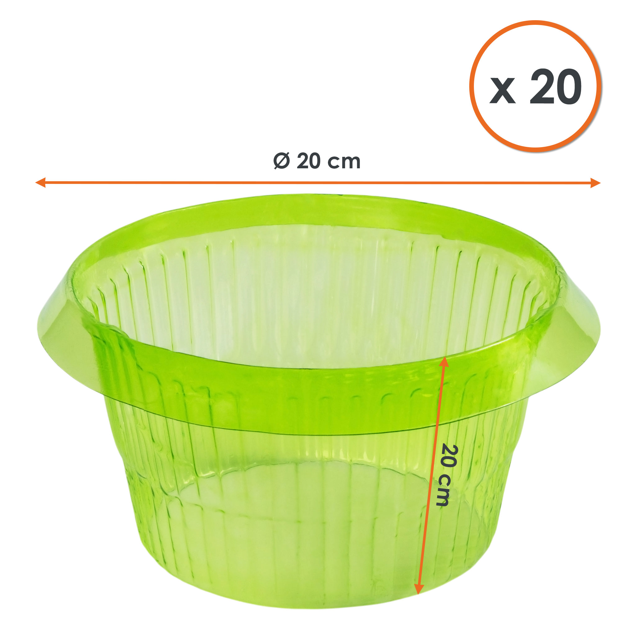 Kunststoff Schneckenschutz Ring 20 cm grün - 20 Stück - Schädlingsabwehr und Bewässerungshilfe