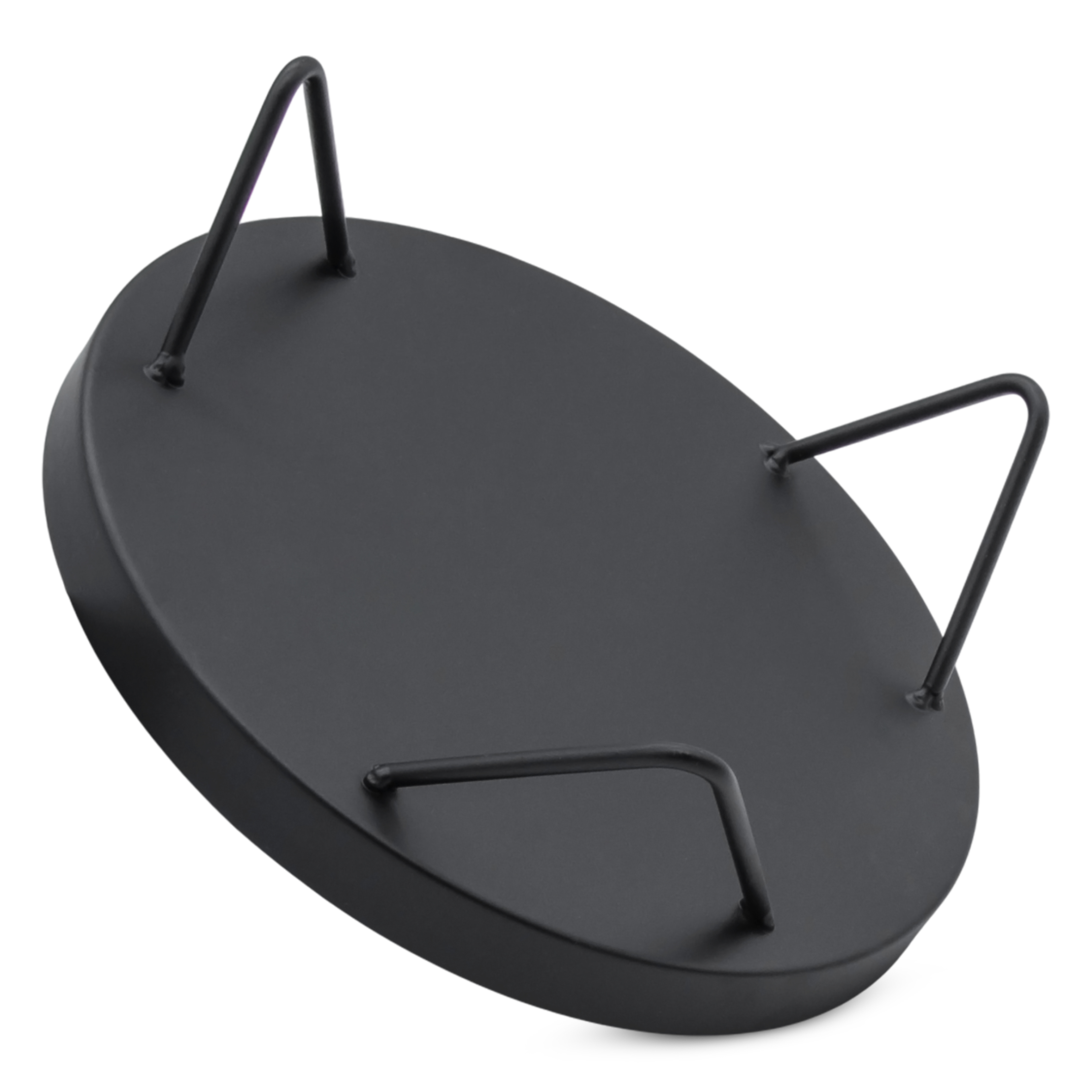 Blumenständer Metall schwarz rund - Ø 22 cm - Blumenhocker Industrial Design für Innen