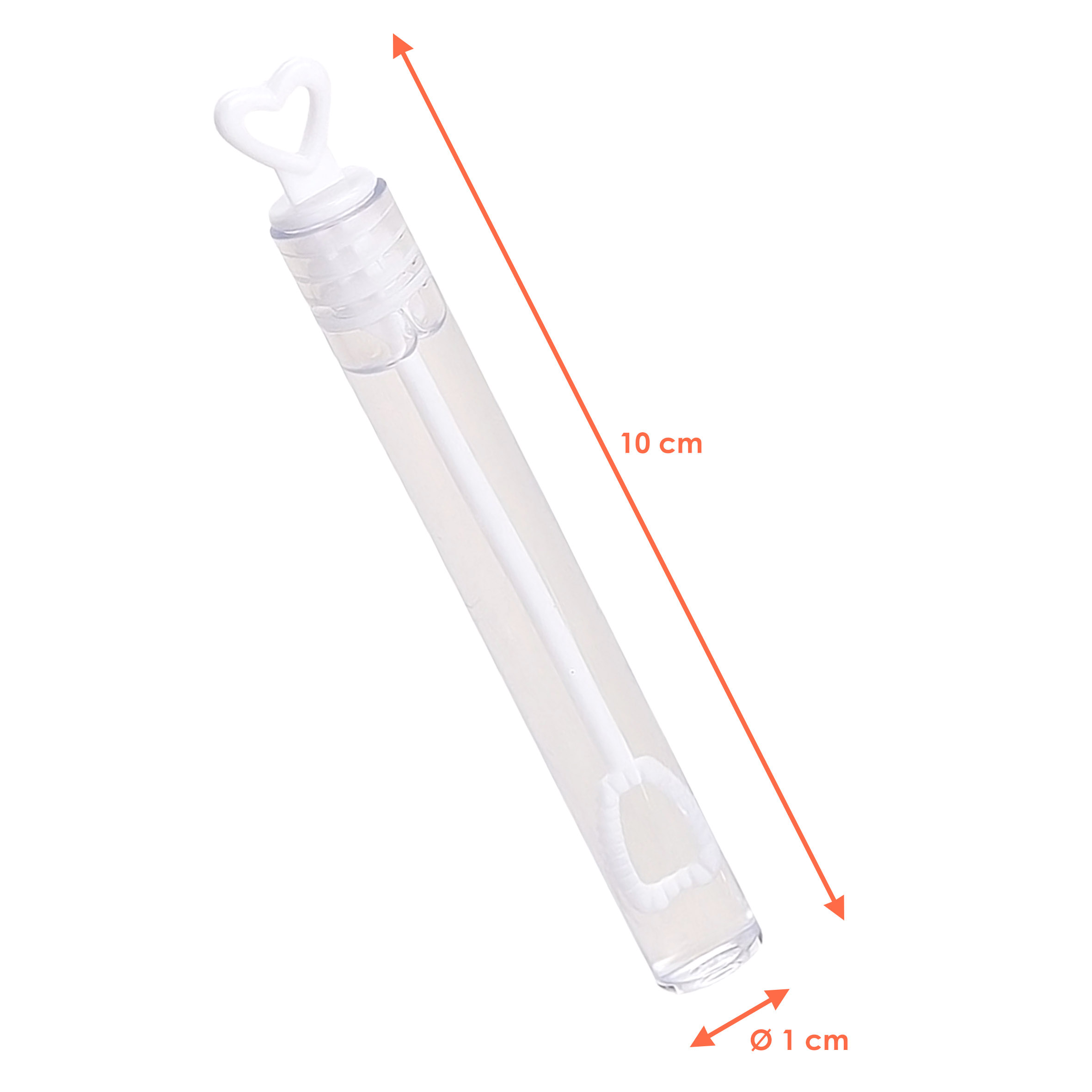 Woma Seifenblasen Hochzeits Set - 48 Stück je 4,5 ml - Seifenblasenflacon mit Herzgriff