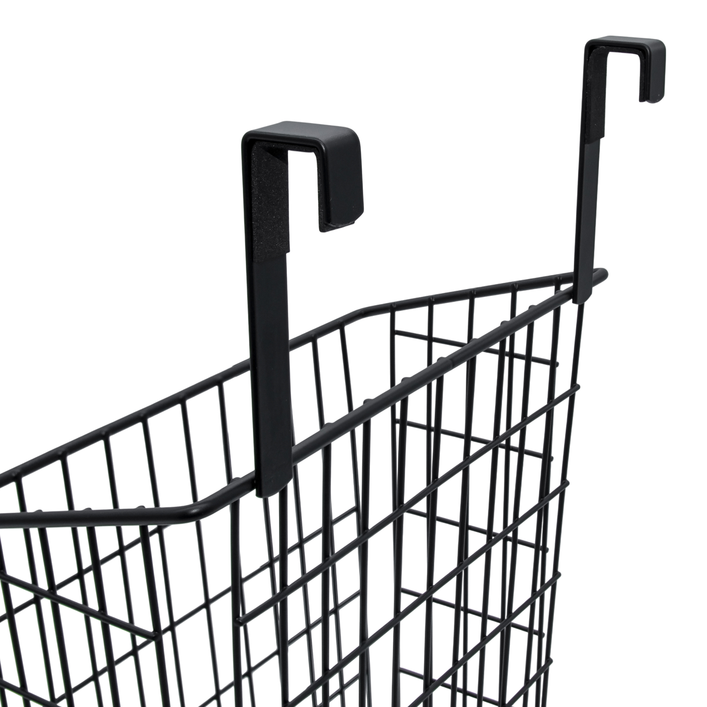 Metall Hängekorb schwarz für Schranktüren - 39 x 25 cm - Schrank Organizer zum Einhängen