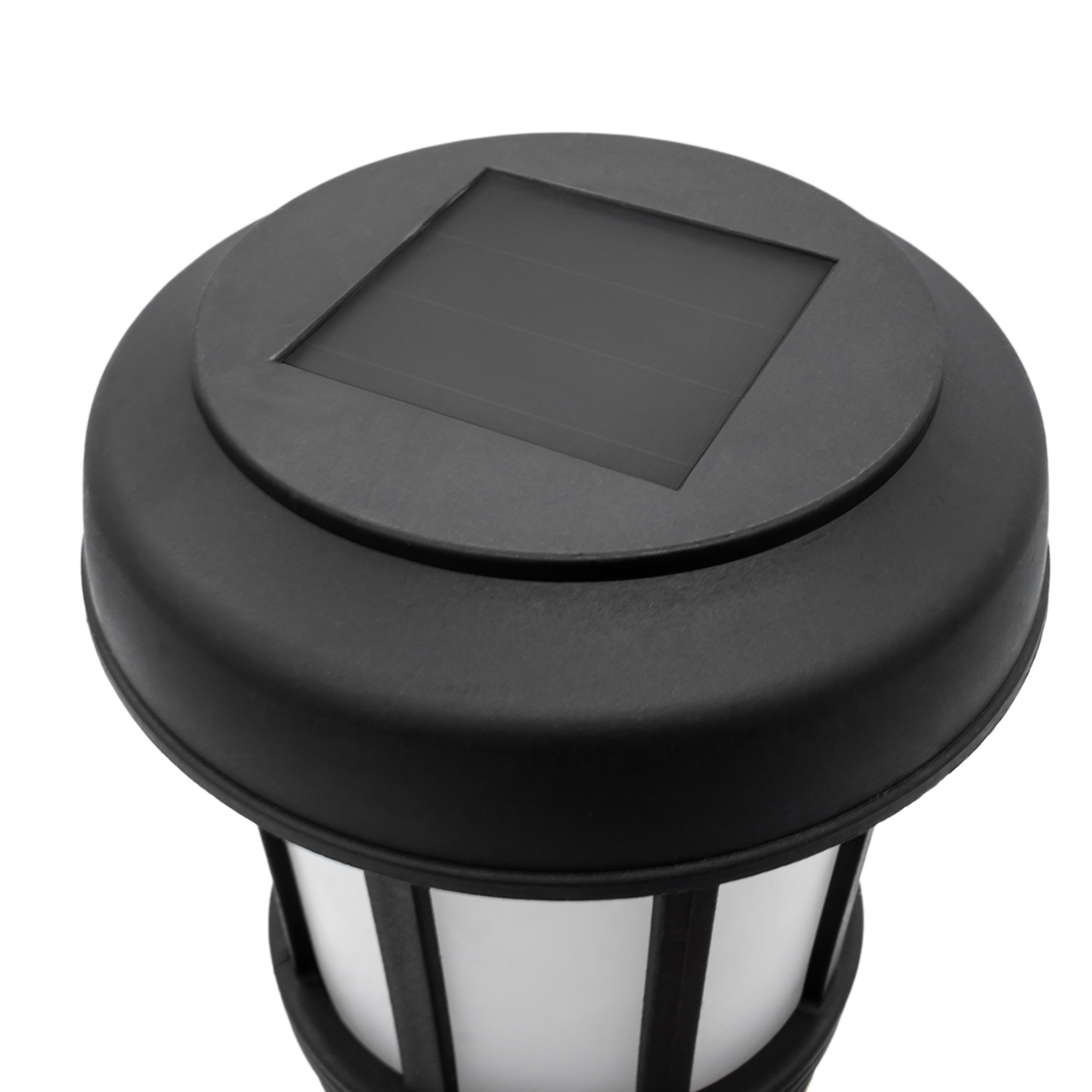 LED Solar Gartenfackel in Rattan Optik - 12er Pack - Solarleuchte 48 x 10 cm mit Flackereffekt