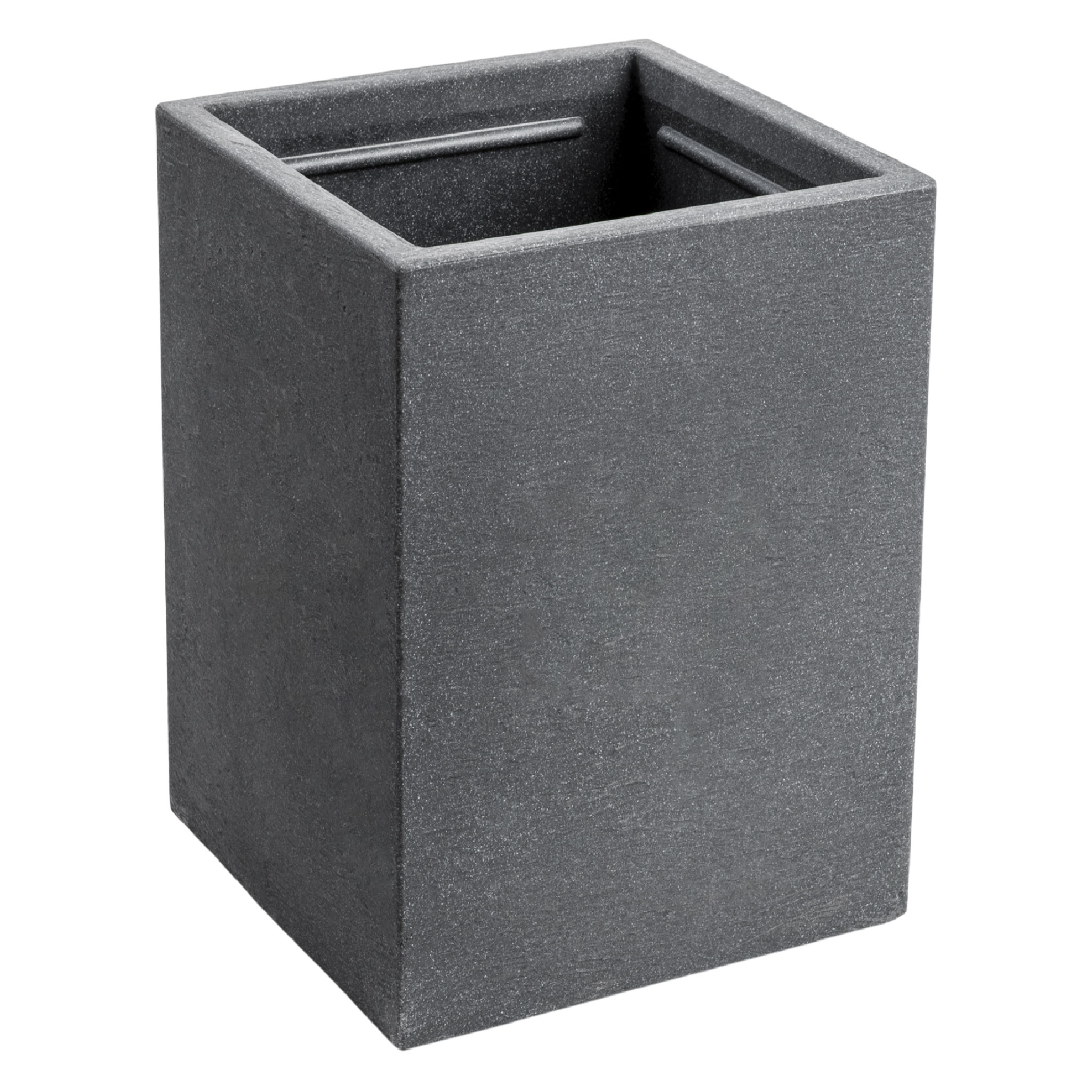 Kubus Übertopf - L -  ca. 30x30 cm - anthrazit -  Höhe: 40cm - Pflanzkübel