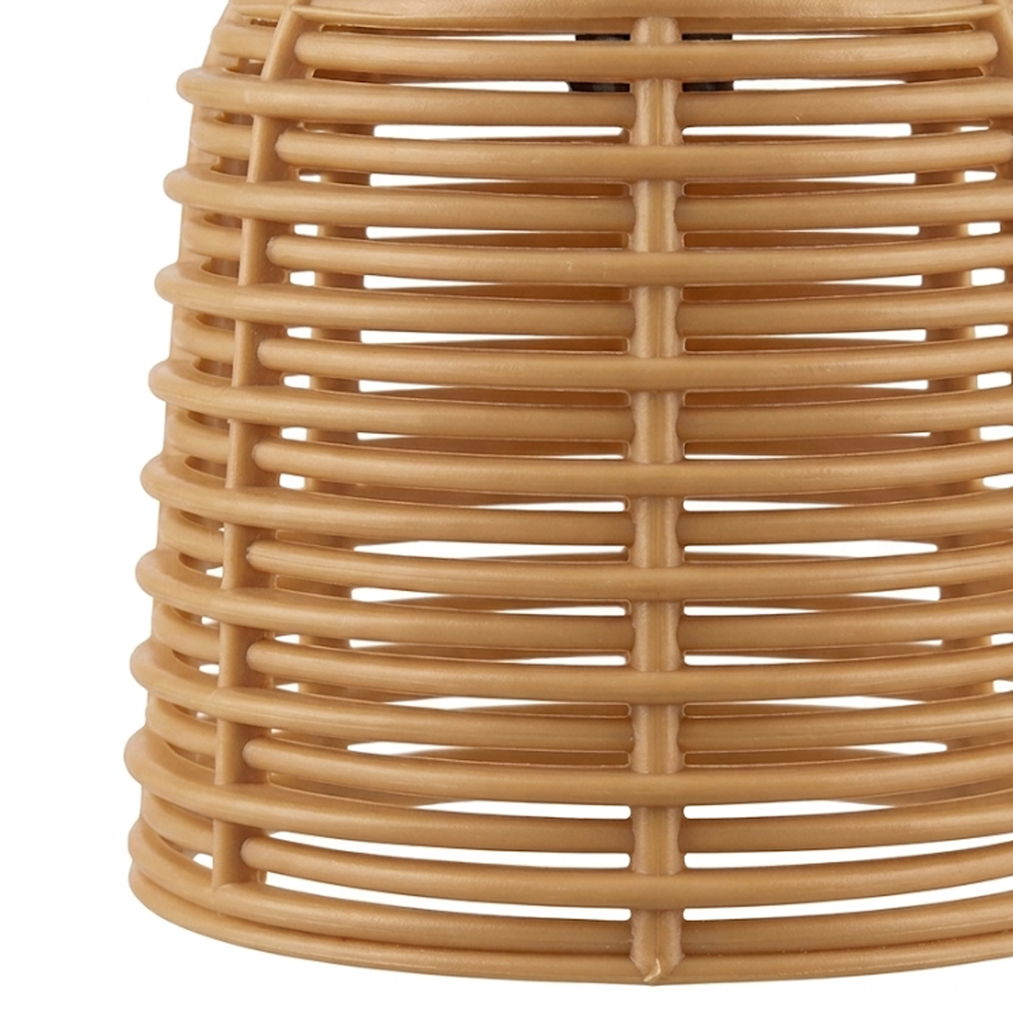 LED Solar Lichterkette 10 Lampions in Rattan Optik mit 7 Funktionen - 380 cm - LED Garten Deko Beleuchtung warm weiß