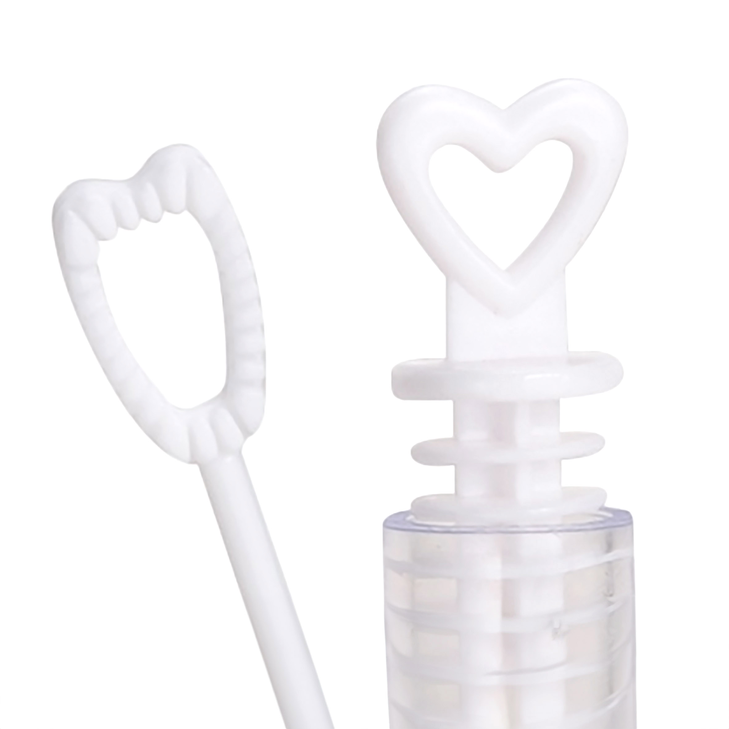 Woma Seifenblasen Hochzeits Set - 96 Stück je 4,5 ml - Seifenblasenflacon mit Herzgriff