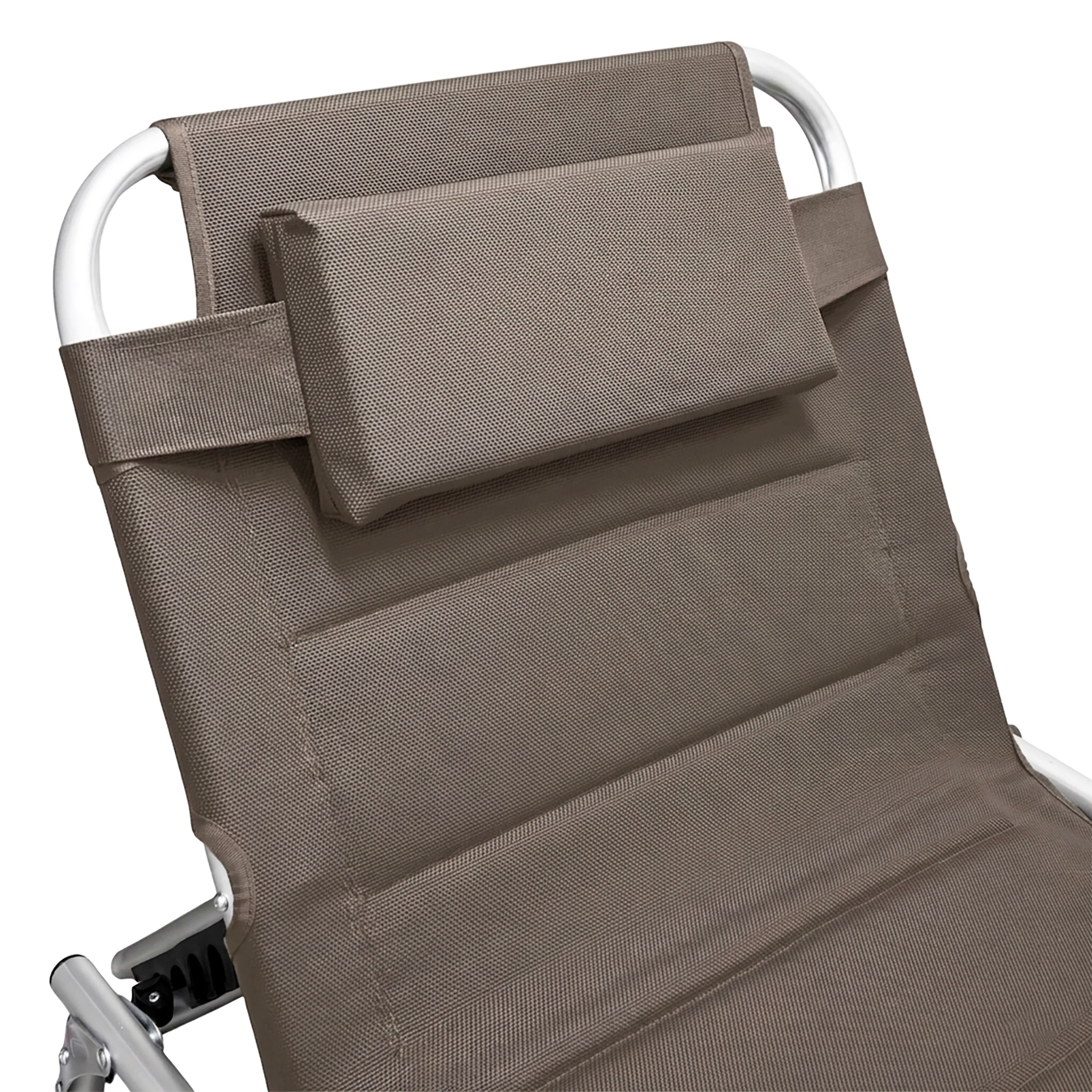 Alu Gartenliege XXL - versch. Farben - Sonnenliege 150 Kg extra breit Relax Liege