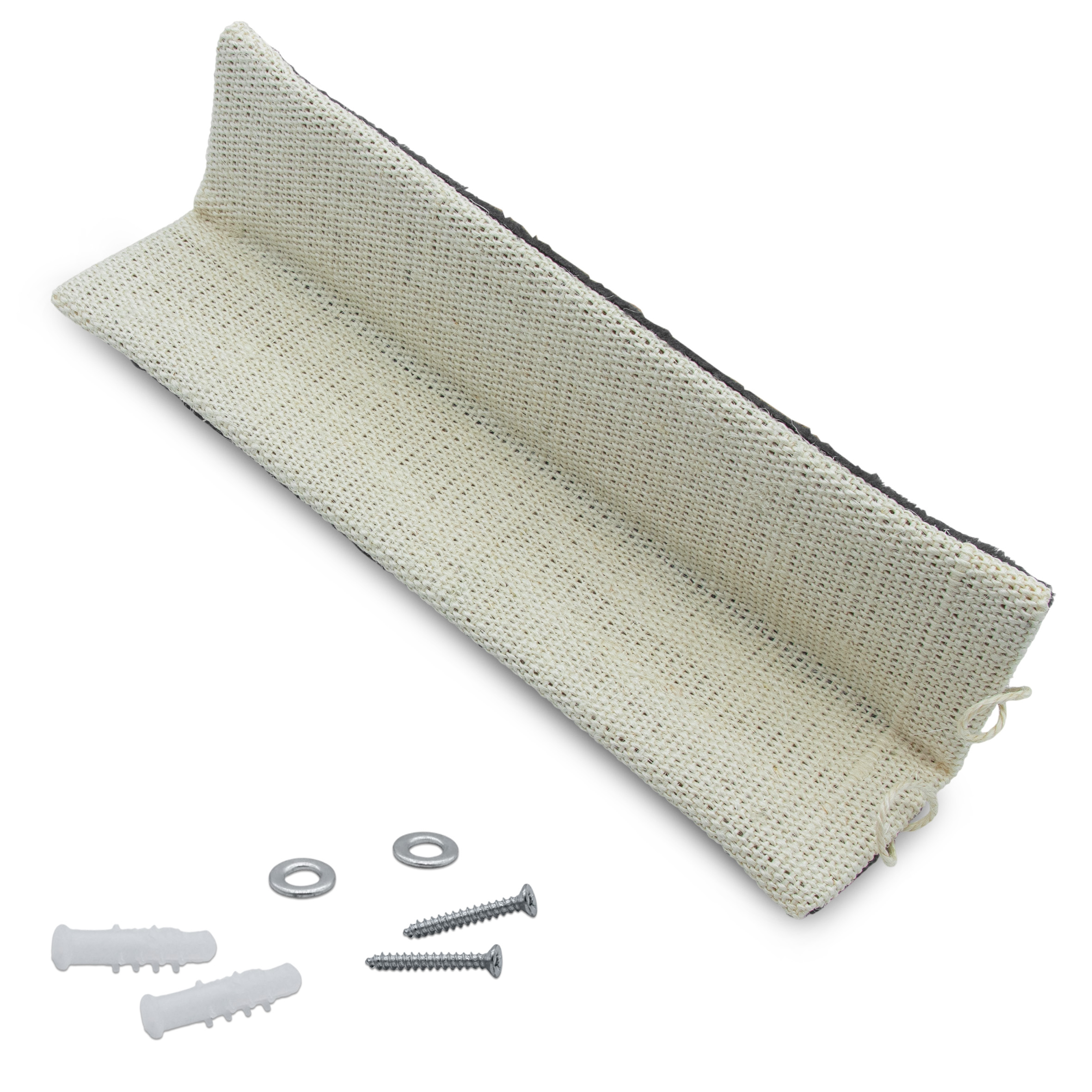 Katzen Kratzbrett mit 2 verschiedenen Seiten - 50 cm oder 80 cm / 1er oder 2er Pack - Sisal und Plüsch Kratzecke zum Legen oder Hängen