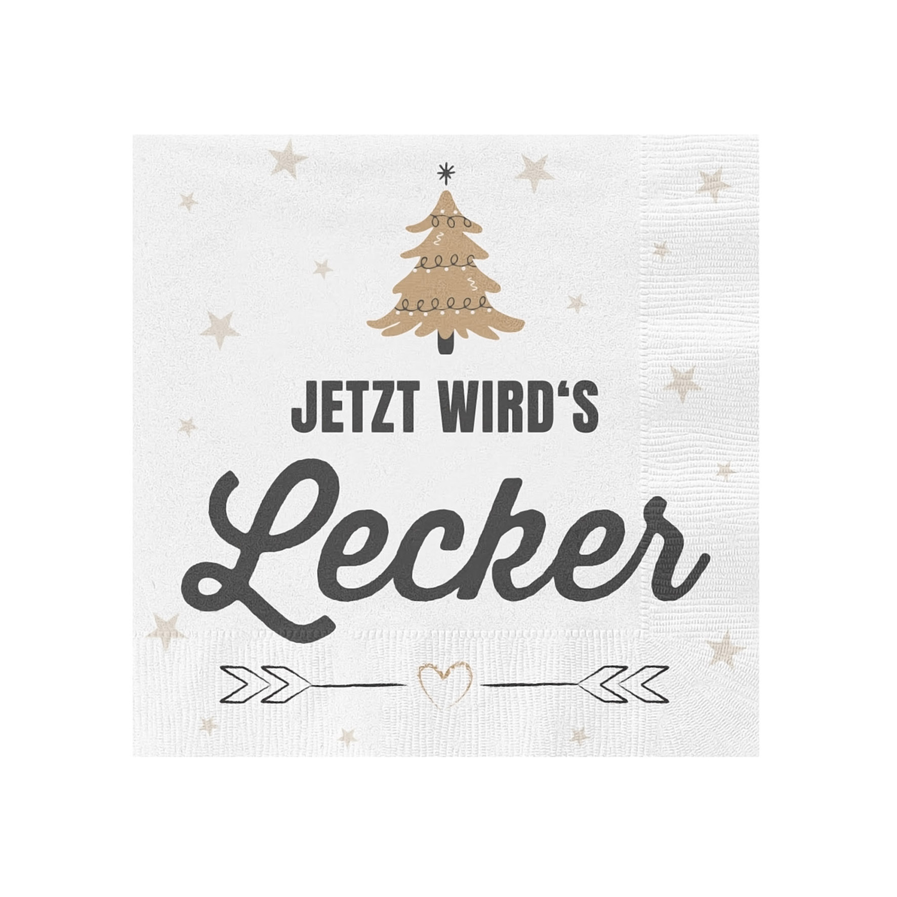Servietten 60 Stück mit 3 verschiedenen Motiven - Weihnachten - Tischdeko Papierservietten 3er Set mit Spruch