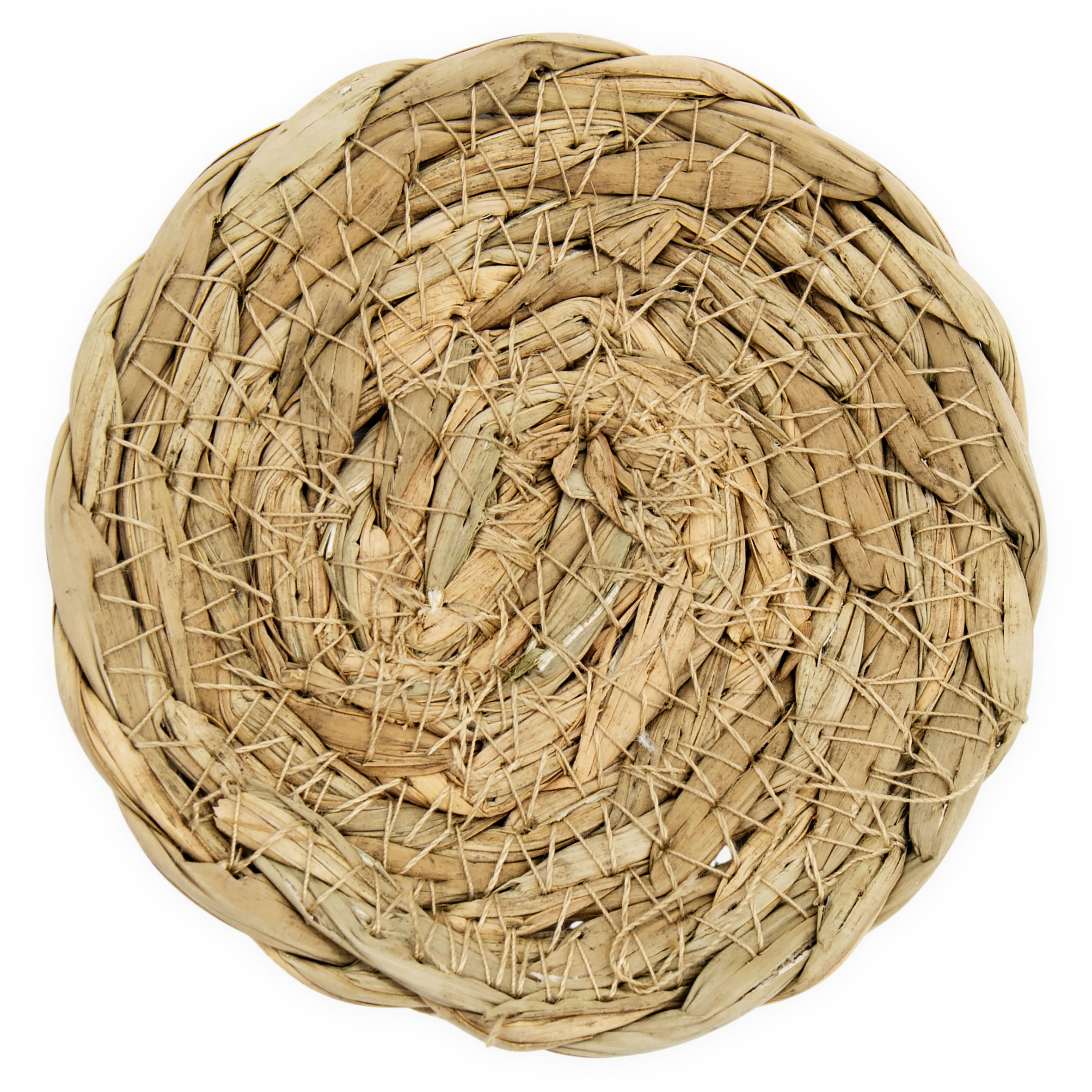 Seegras Glasuntersetzer natur rund - 8er Set - Rattan Untersetzer für Gläser und Tassen