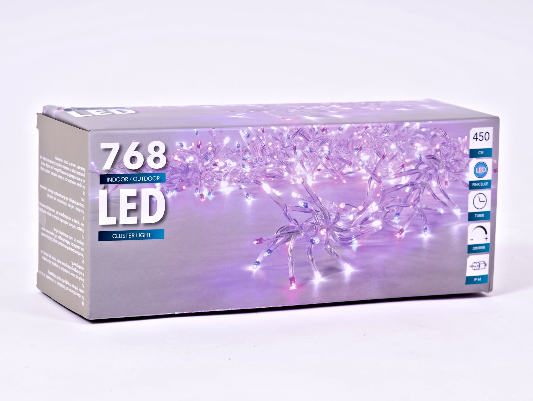 Cluster Light - 768 LED Lichterkette - Farbe: pink/blau - 450 cm