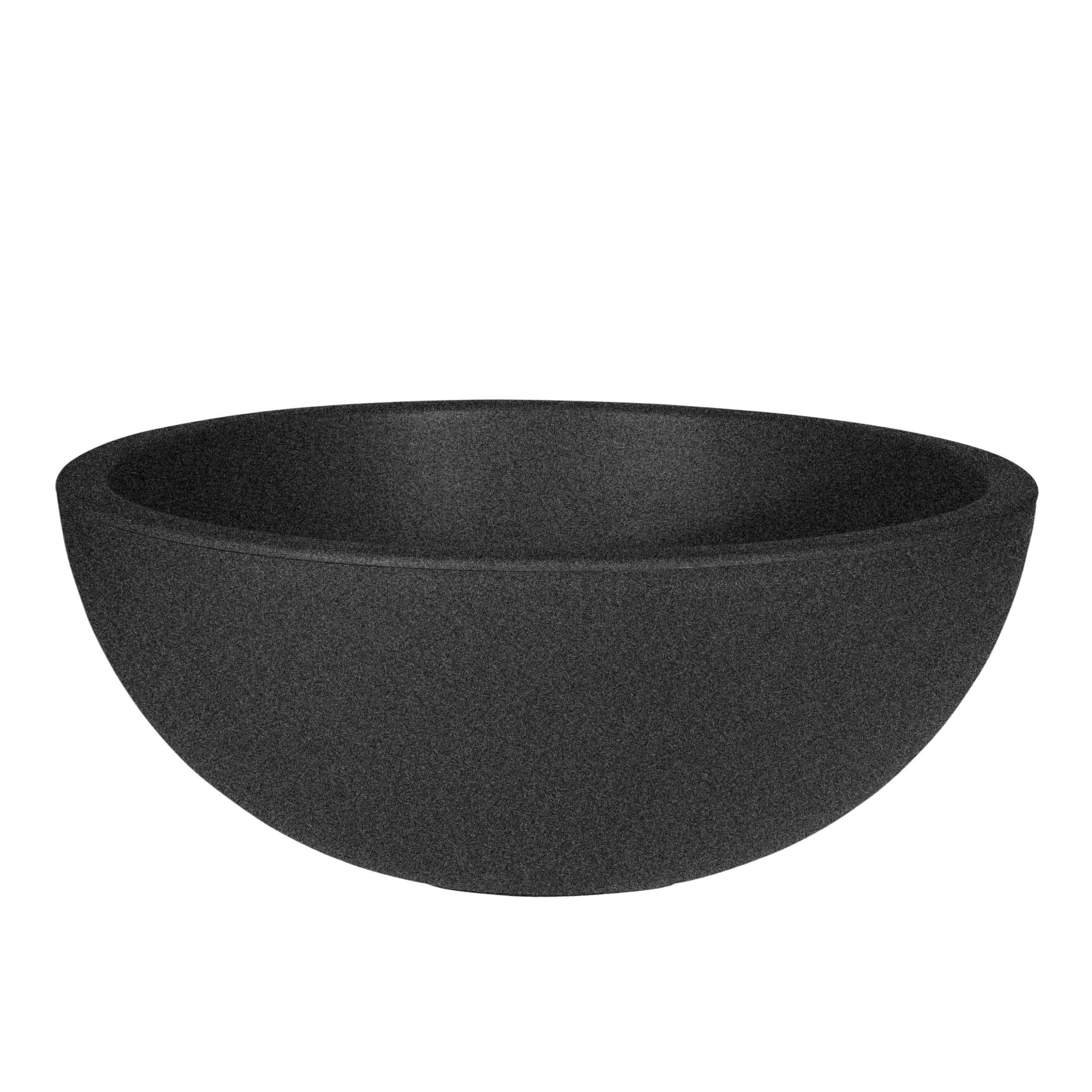 Pflanzschale rund anthrazit - Ø 52 cm - Kunststoff Blumenkübel für Außen