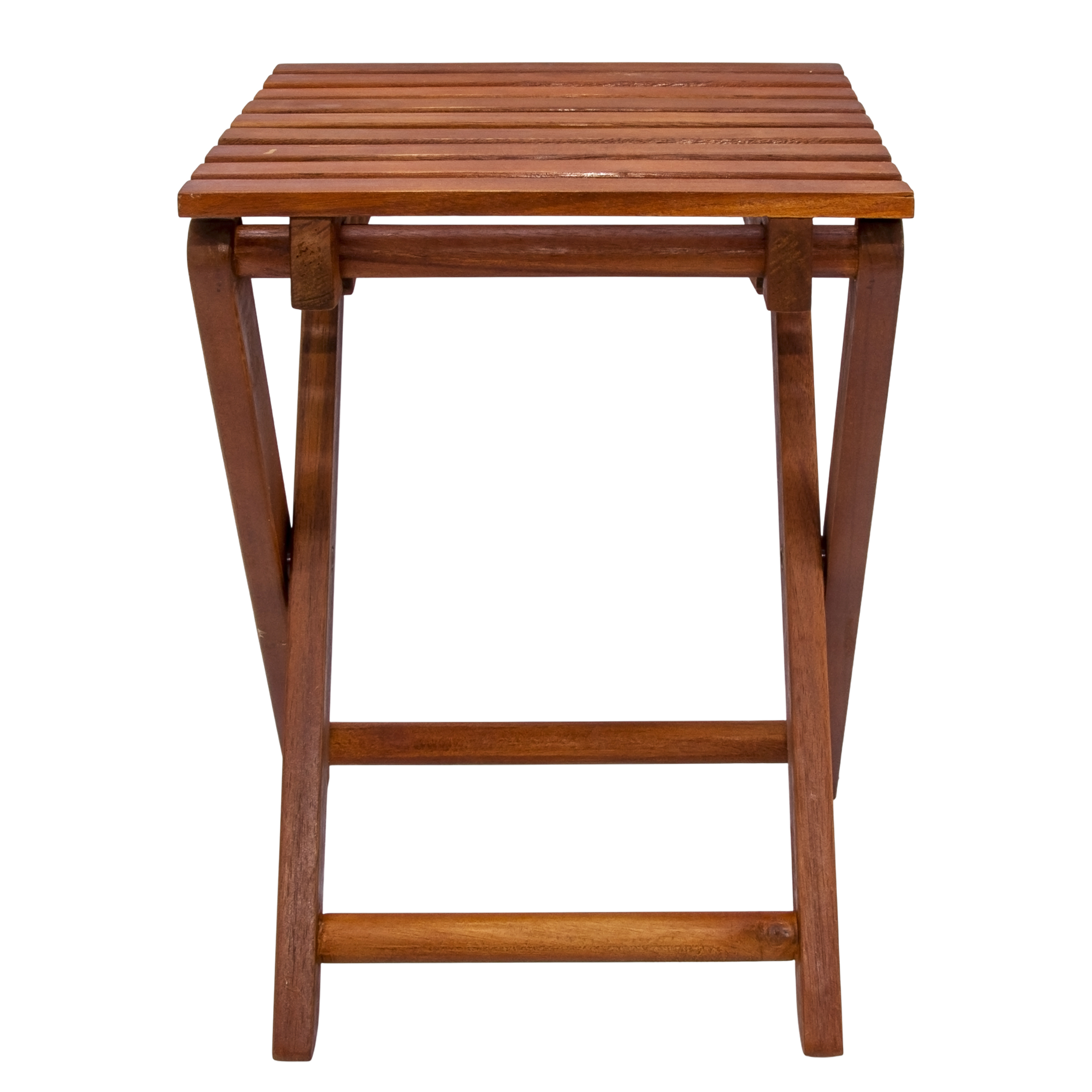 Eukalyptus Klapphocker natur geölt - 37 x 29 cm - Garten Holz Beistelltisch klappbar