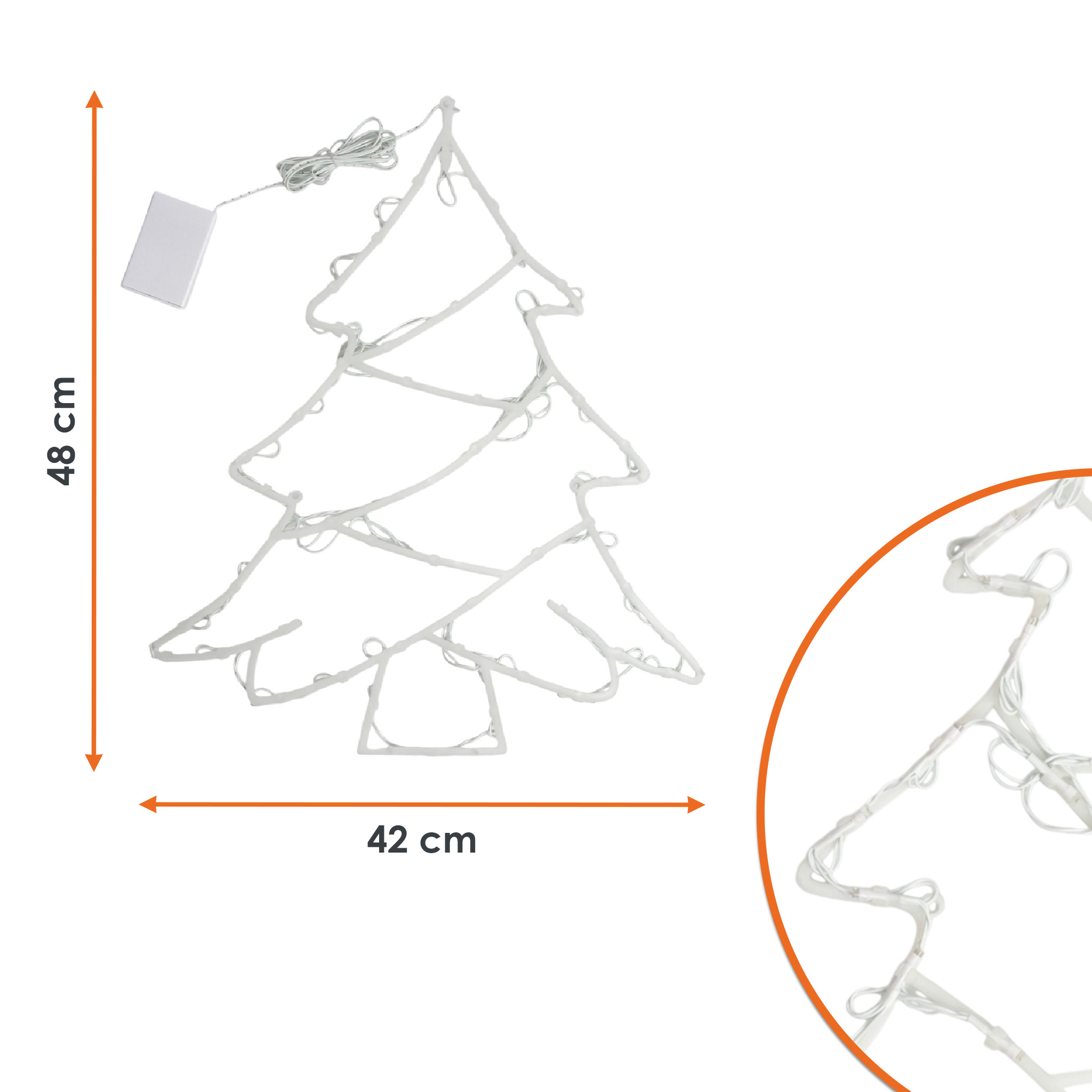 LED Fenster Silhouette mit Dual Timer - 4 Motive in 2 Größen - Deko Weihnachts Beleuchtung Batterie betrieben