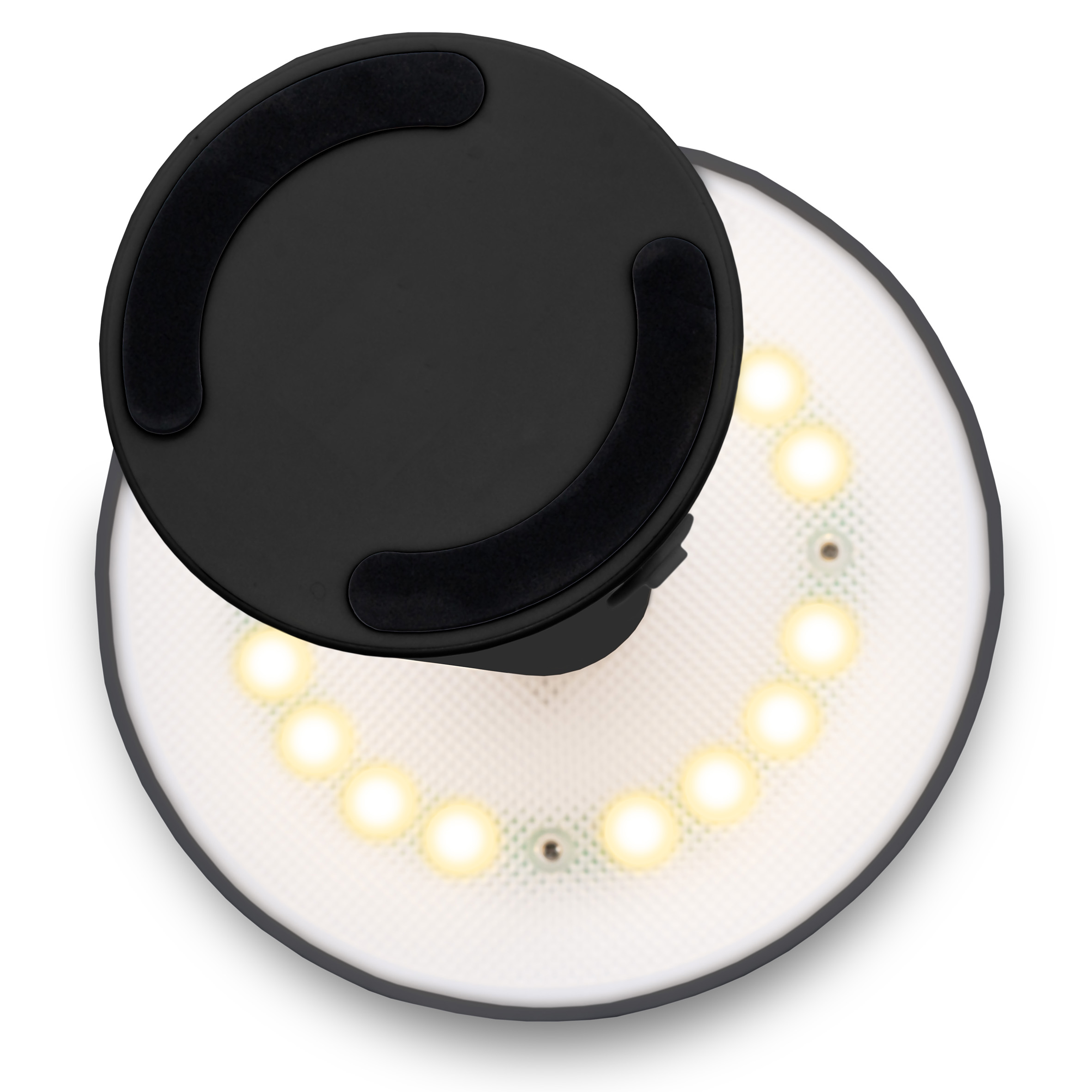 LED Akku Tischleuchte Pilz 17 x 15 cm mit 3 Leuchtmodi - schwarz - Outdoor Tischlampe warm weiß wiederaufladbar