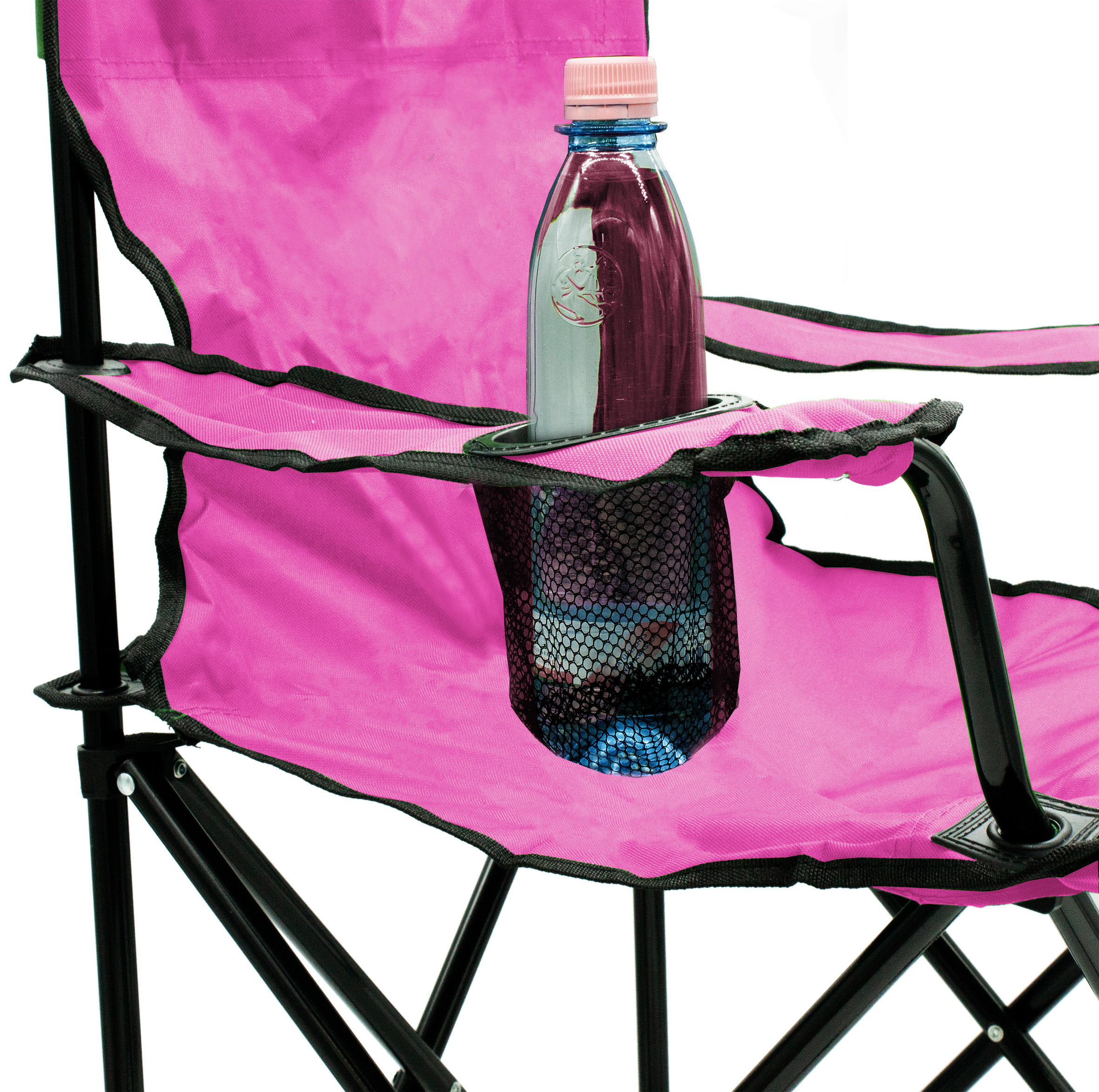 Camping Sitzgruppe 3-teilig mit Aluminium Klapptisch und Tragetasche - pink - Garten Tischgruppe mit 2 Campingstühlen bis 100kg