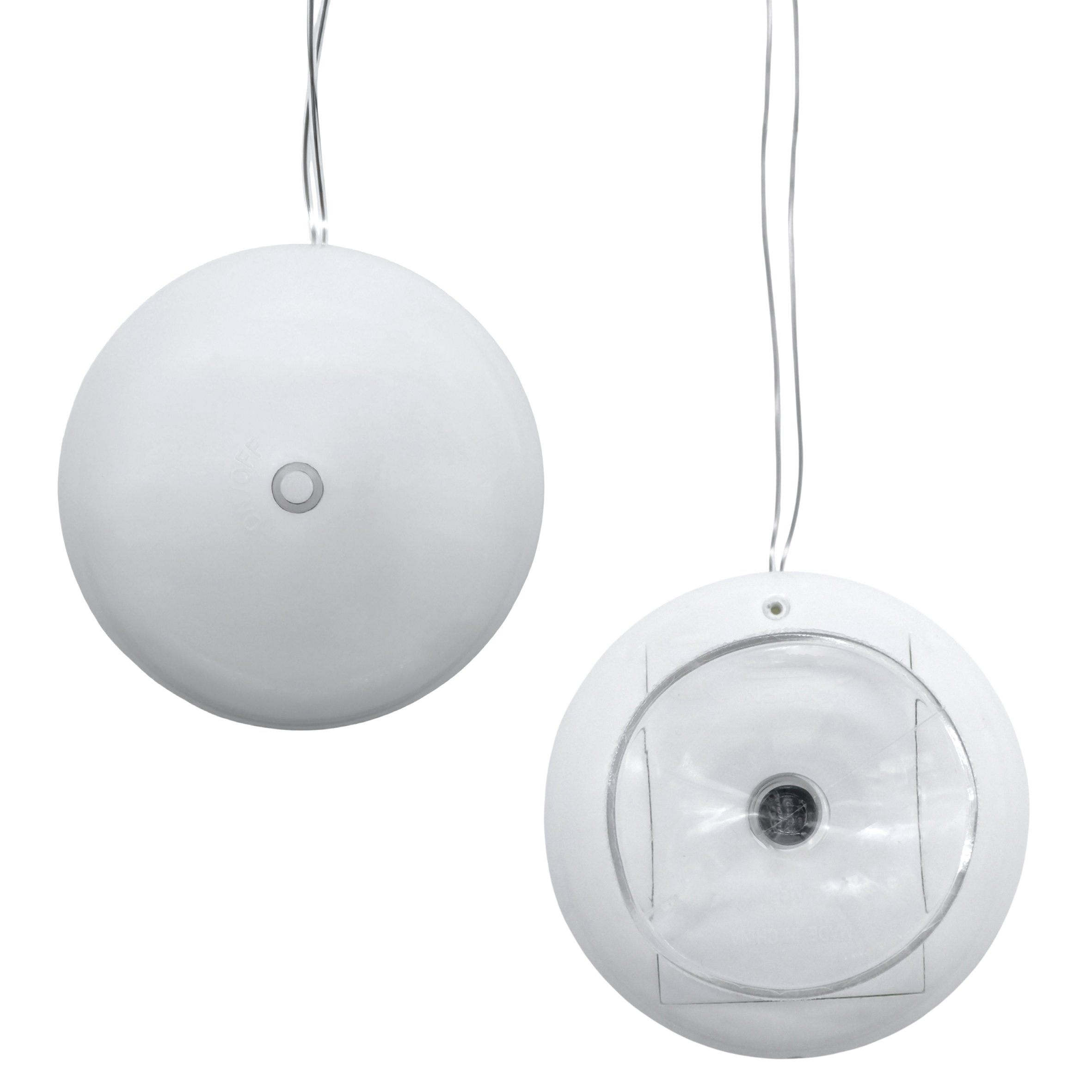 LED Leuchtstern transparent mit Saugnapf zum Hängen - 2er Set - Stern Silhouette warm weiß beleuchtet batteriebetrieben