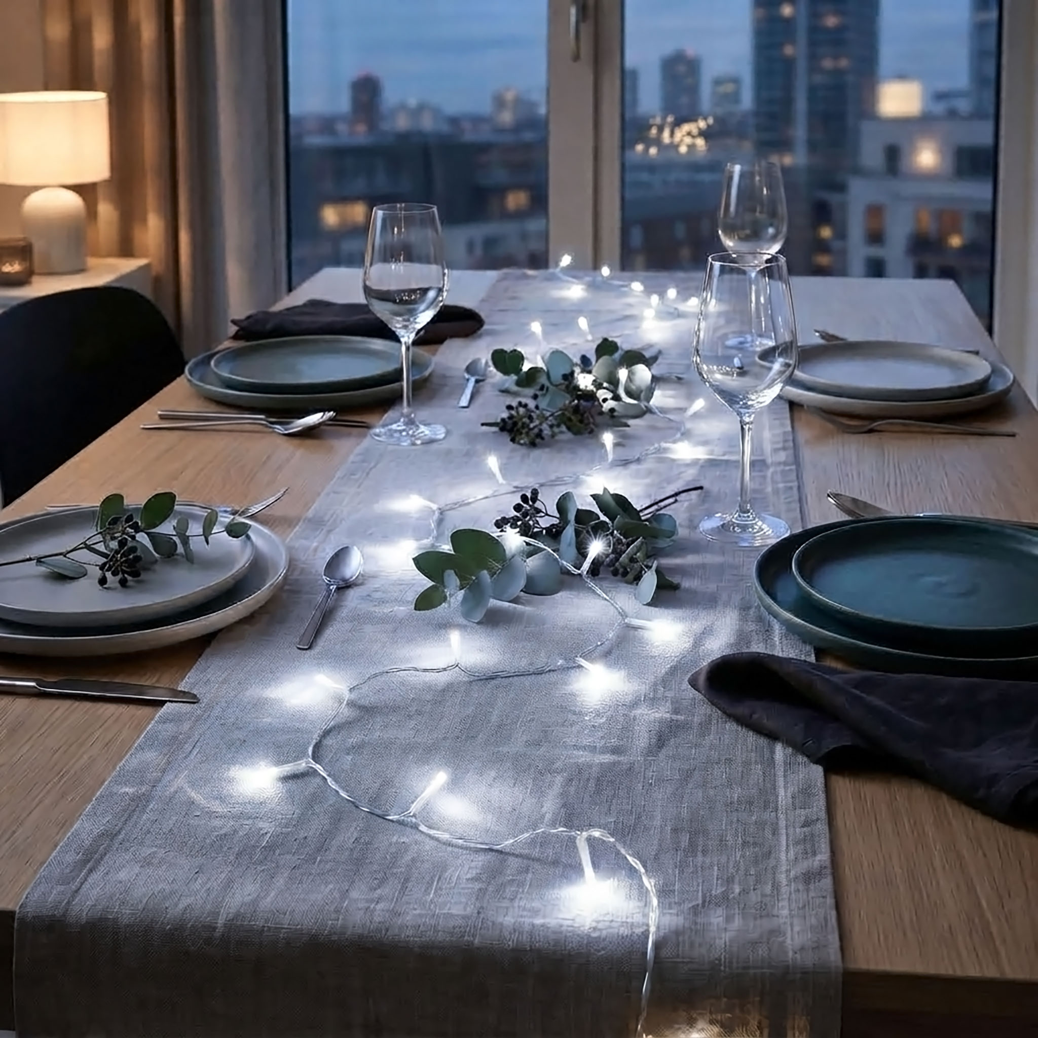LED Deko Lichterkette für den Innenbereich - warm oder kalt weiß / 10-80 LED - Weihnachts Tischlichterkette