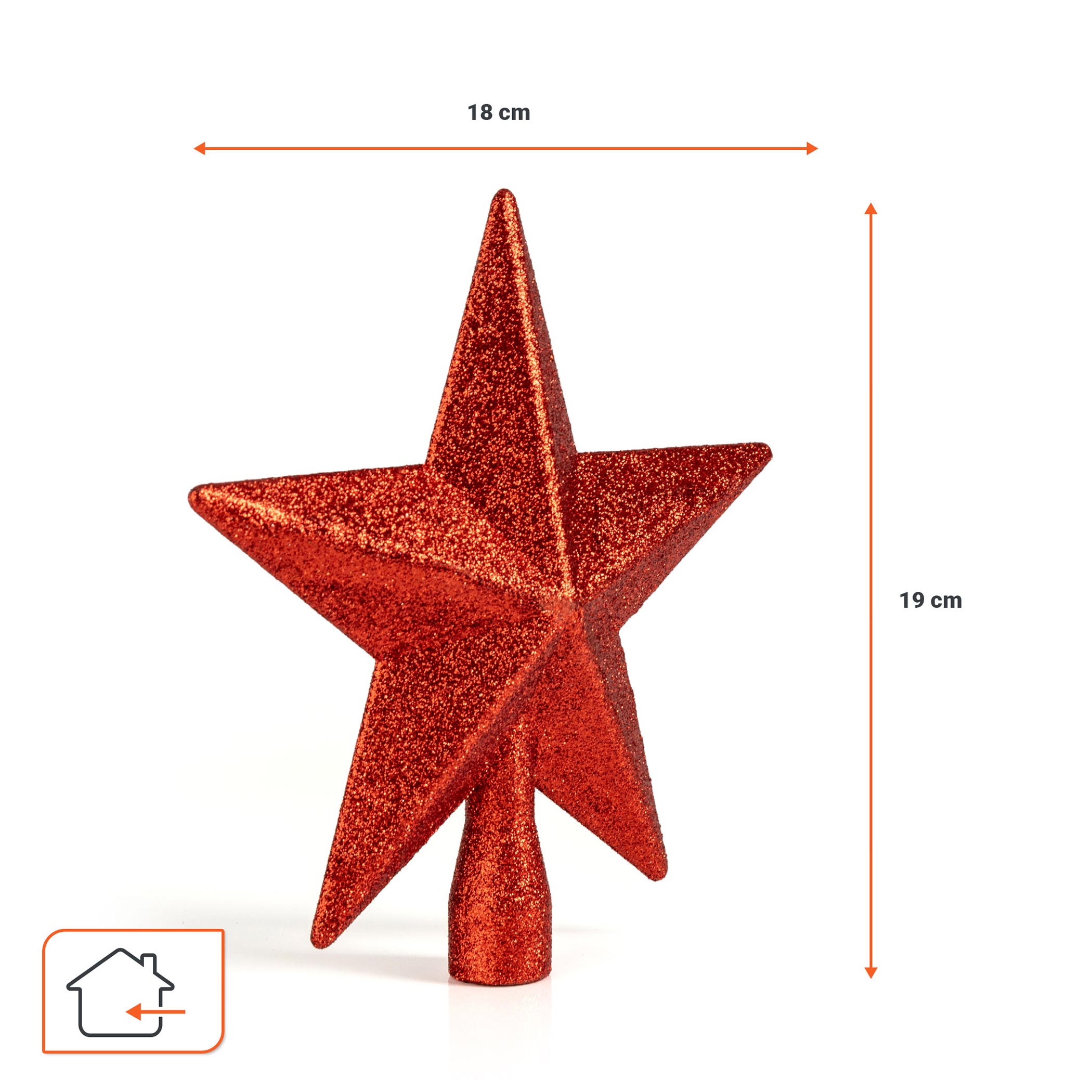 Weihnachtsbaum Spitze 19 cm - Farbe wählbar