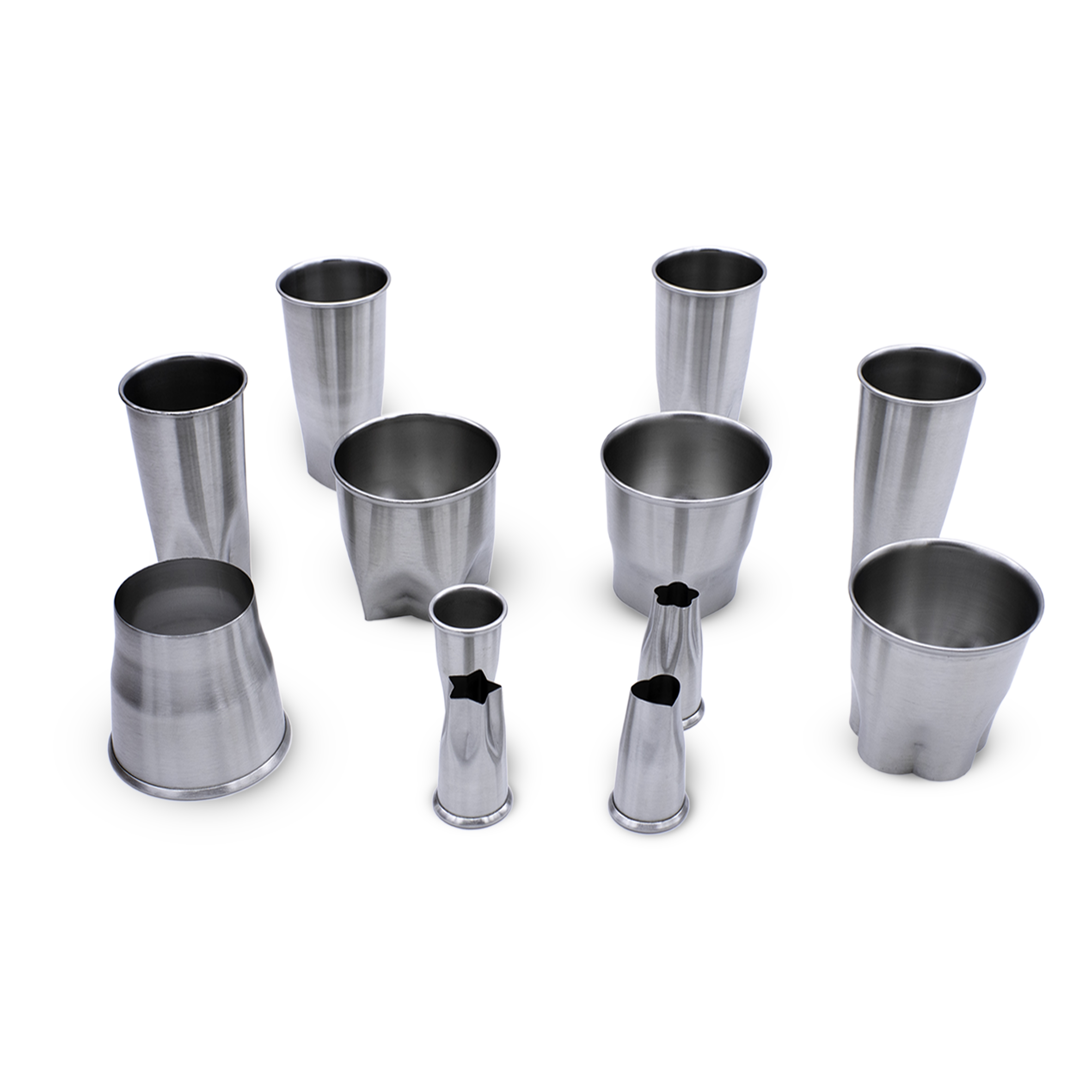 Edelstahl Plätzchen Ausstechform silber - 12er Set