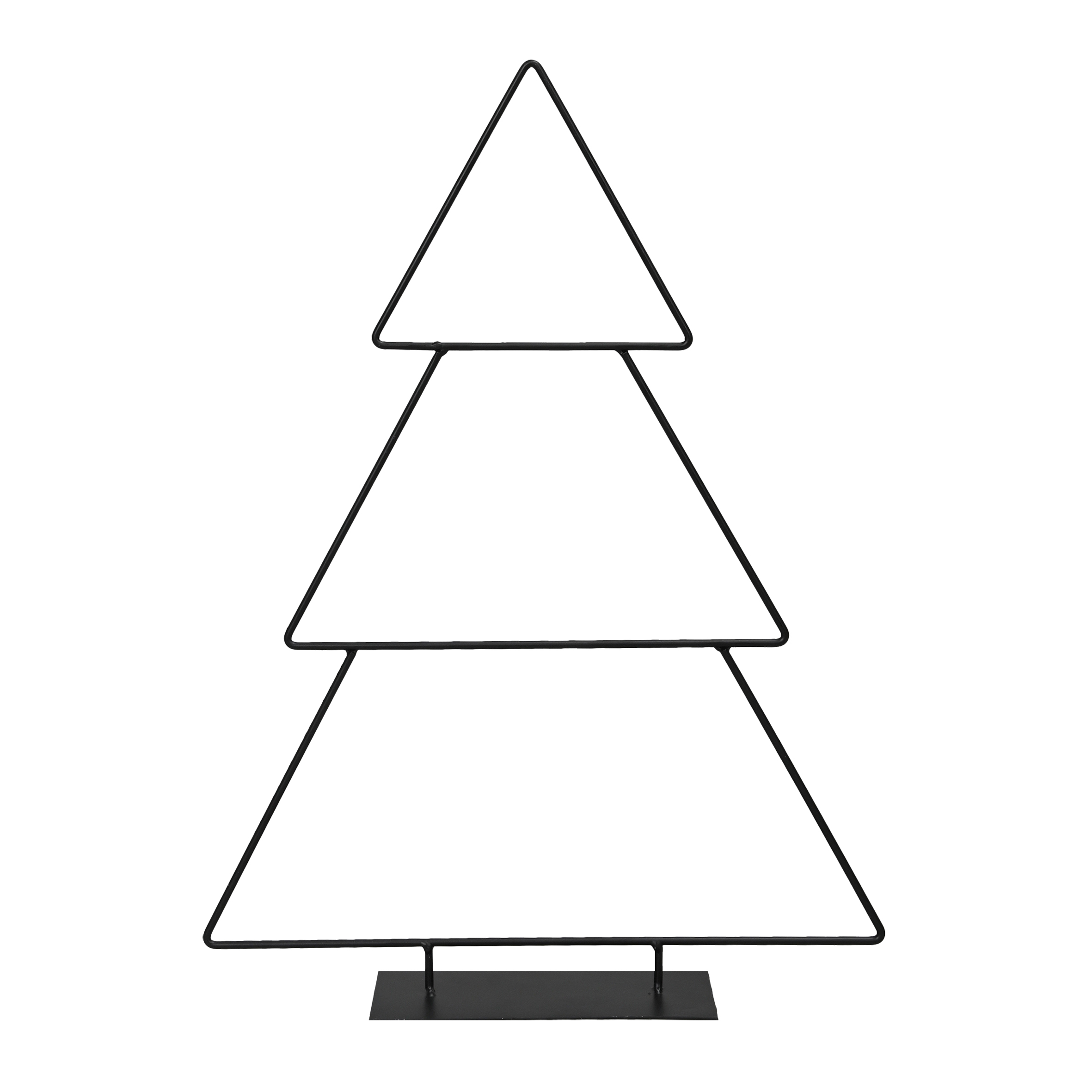 Metall Tannenbaum schwarz - 41 cm - Weihnachts Deko Ständer für Zierschmuck