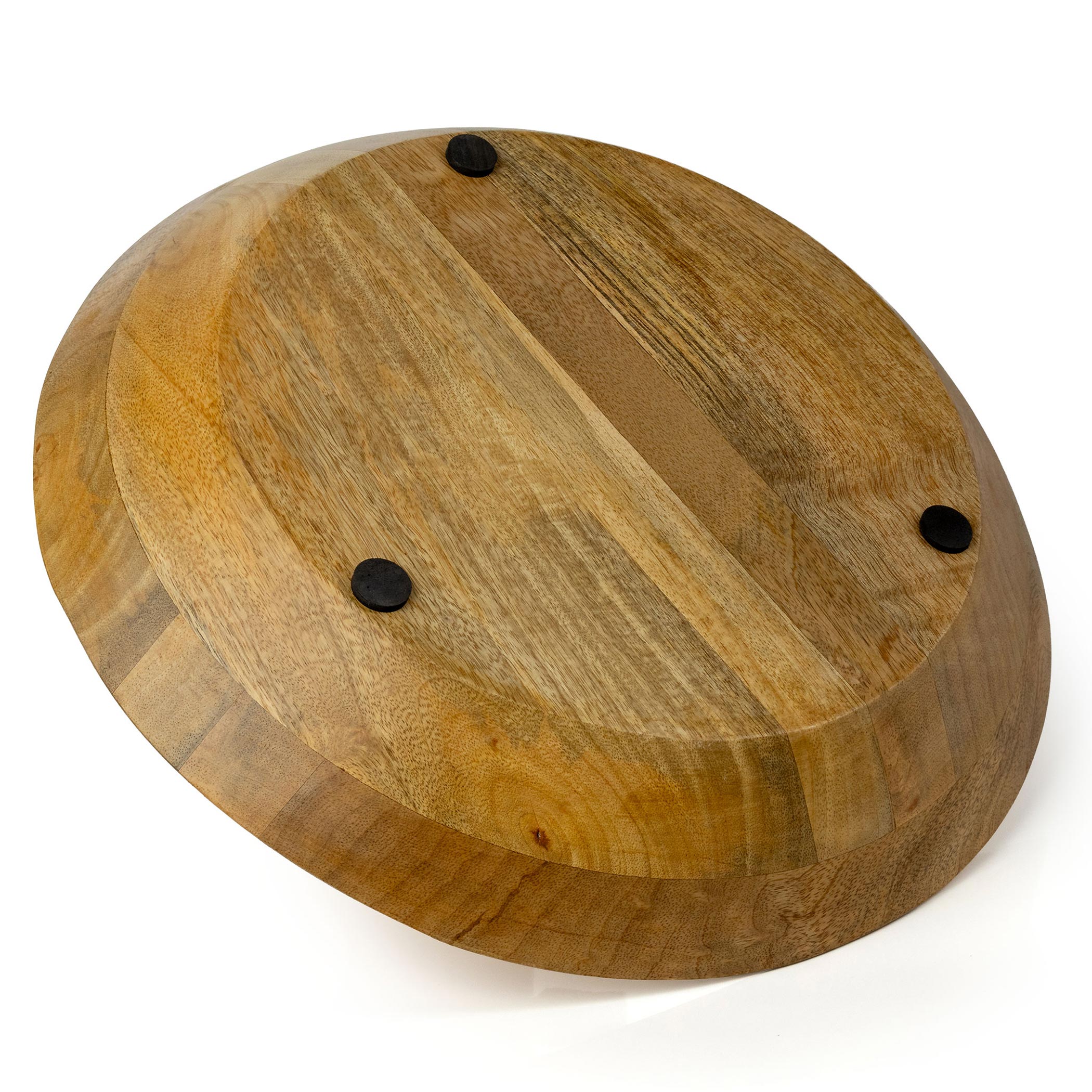 Mangoholz Deko Schale rund - 40 cm - Holz Obstschale Tablett Teller