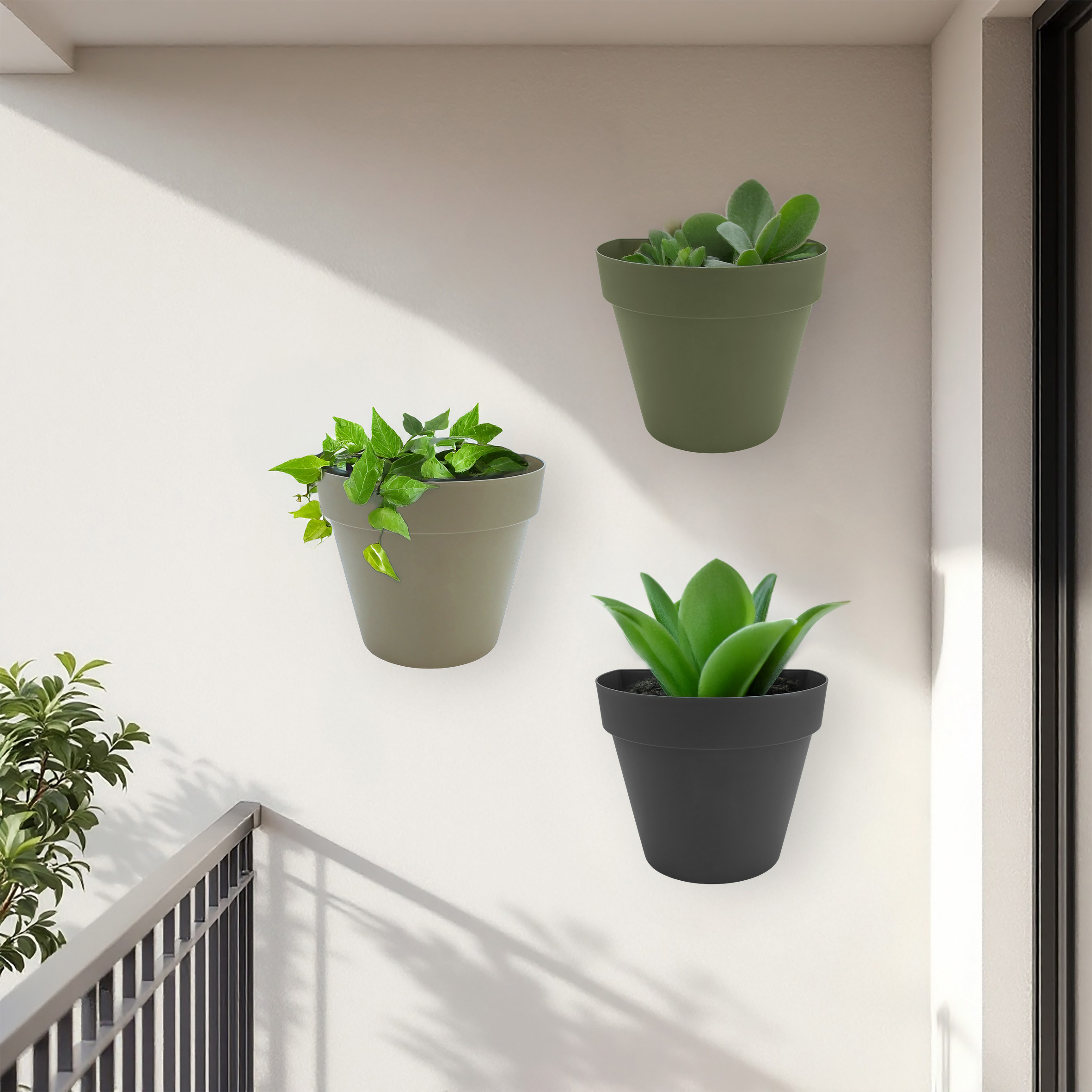 Kunststoff Blumentopf für draußen