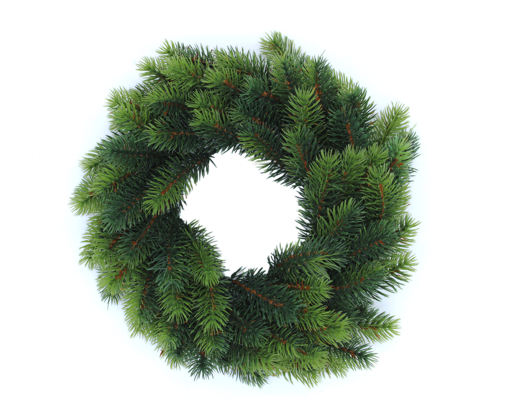  Künstlicher Edel Tannenkranz grün - 32 cm - Weihnachts Türkranz mit naturgetreuen Tannenzweigen