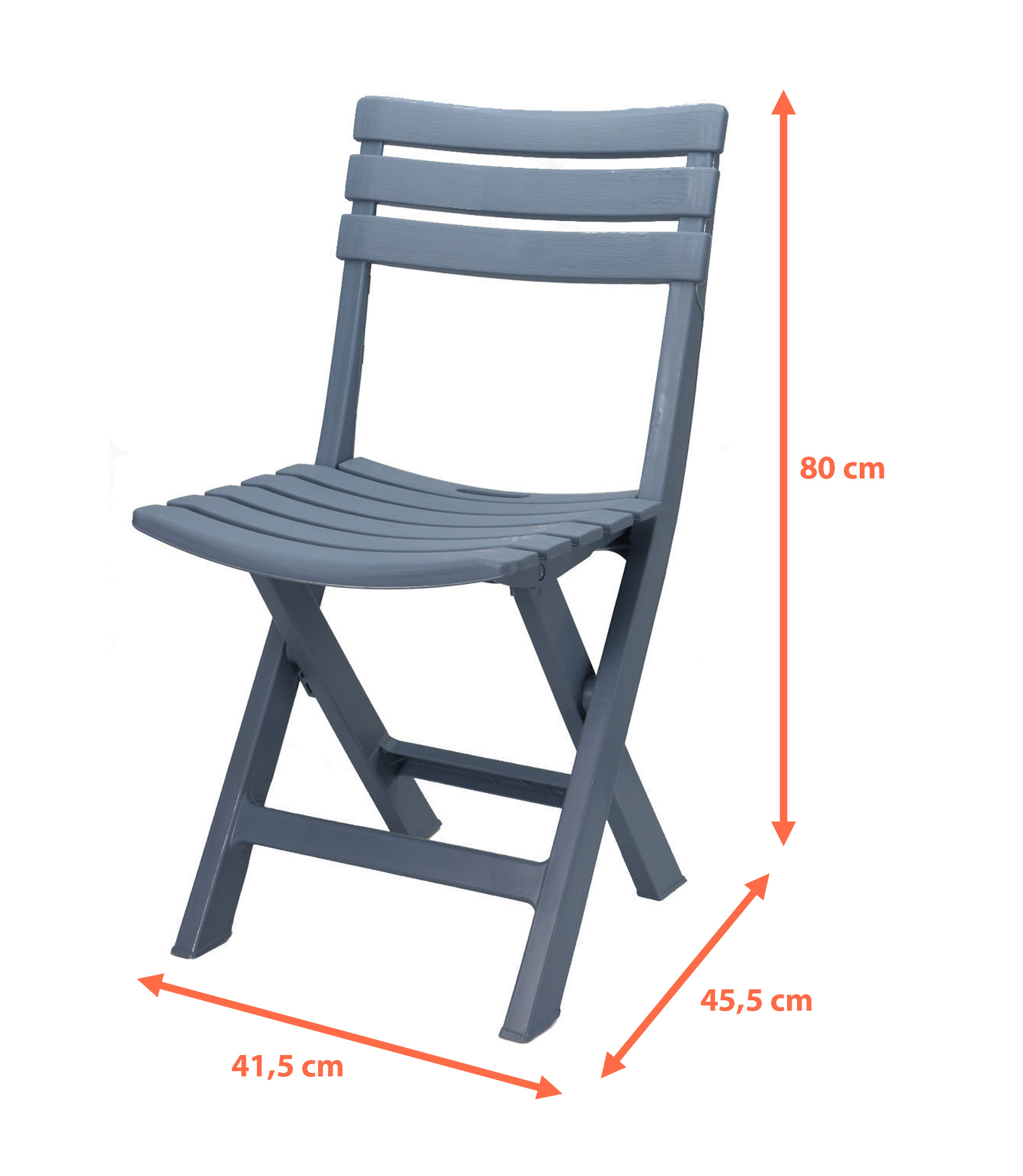 Kunststoff Klappstuhl ca. 80 cm x 45,5 cm x 41,5 cm