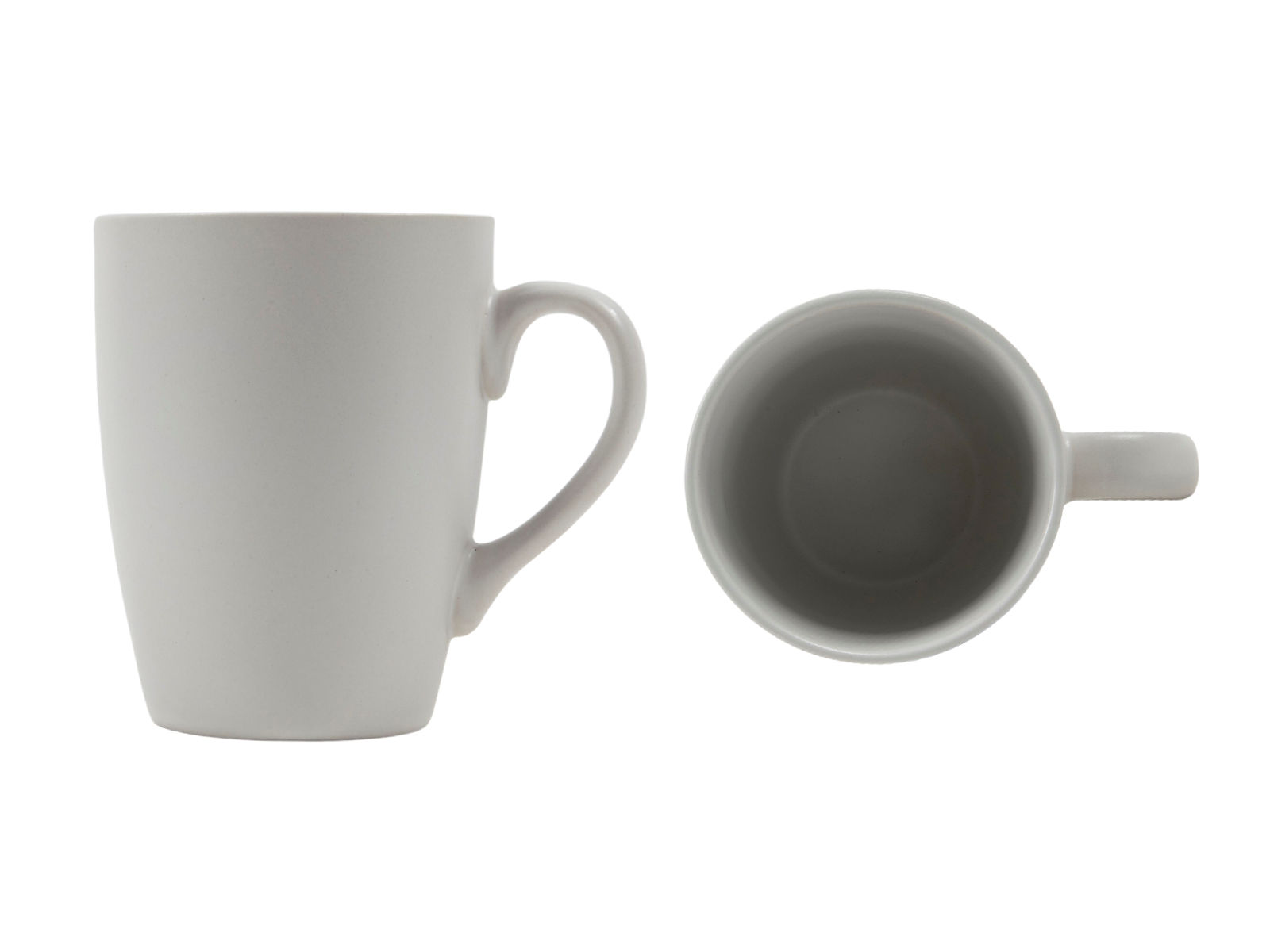 Kaffeebecher in weiß matt - 6er Set - 002