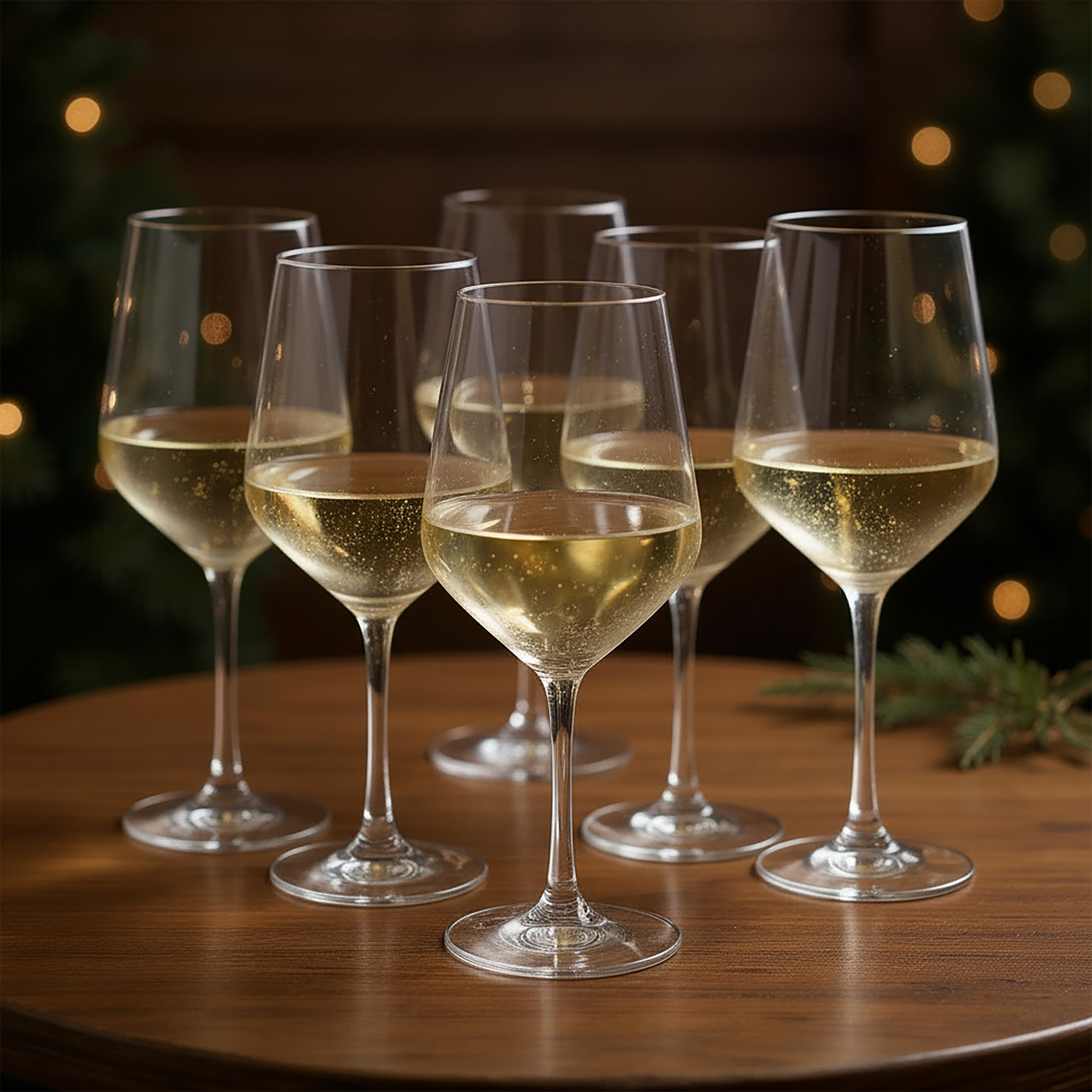 Kristall Weißweinglas kratzfest 6er Set - 400 ml - Hochwertiges Kristallglas für Wein spülmaschinenfest