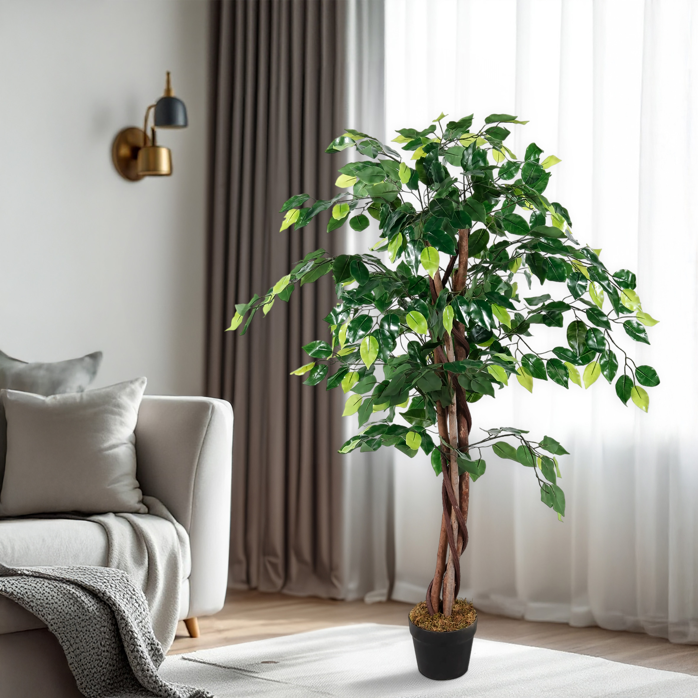 Kunstpflanze im Blumentopf - 8 Modelle - Künstliche Deko Zimmer Pflanze