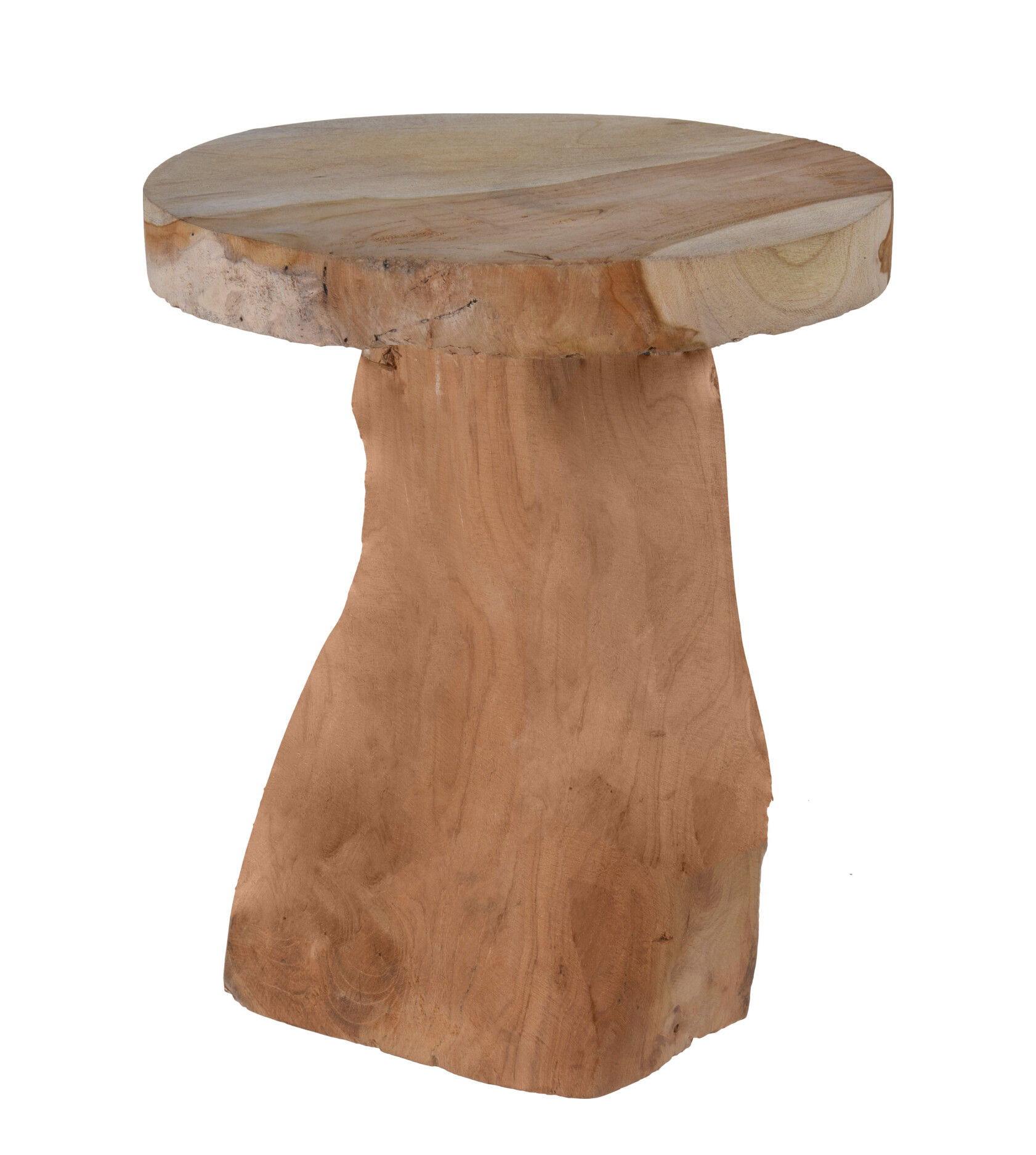 Teak Holz Hocker natur - 30 x 25 cm - Teak Blumenhocker
