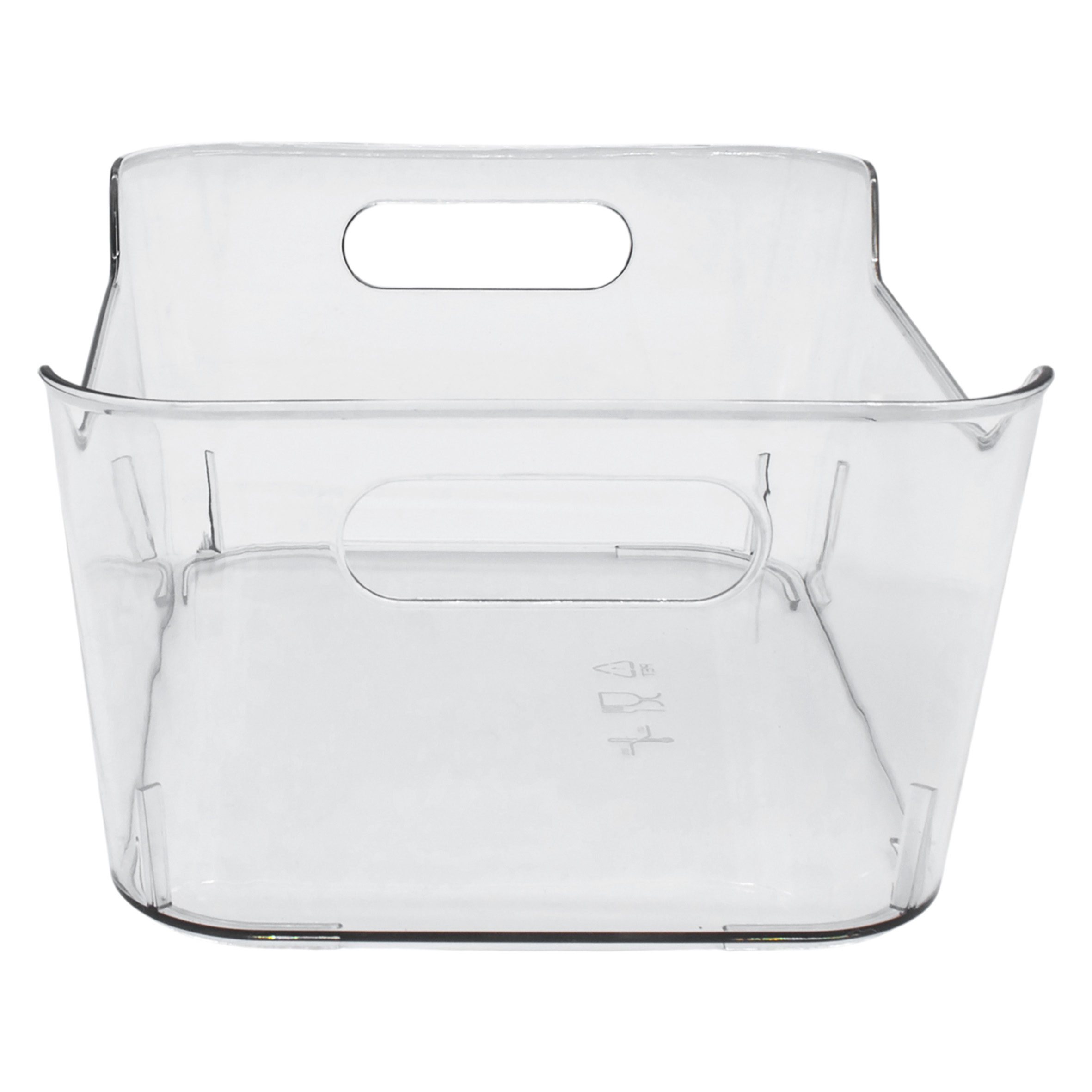 Kunststoff Kühlschrank Organizer 20 x 14 cm transparent - 6er Set - Aufbewahrungsbox für die Küche lebensmittelecht