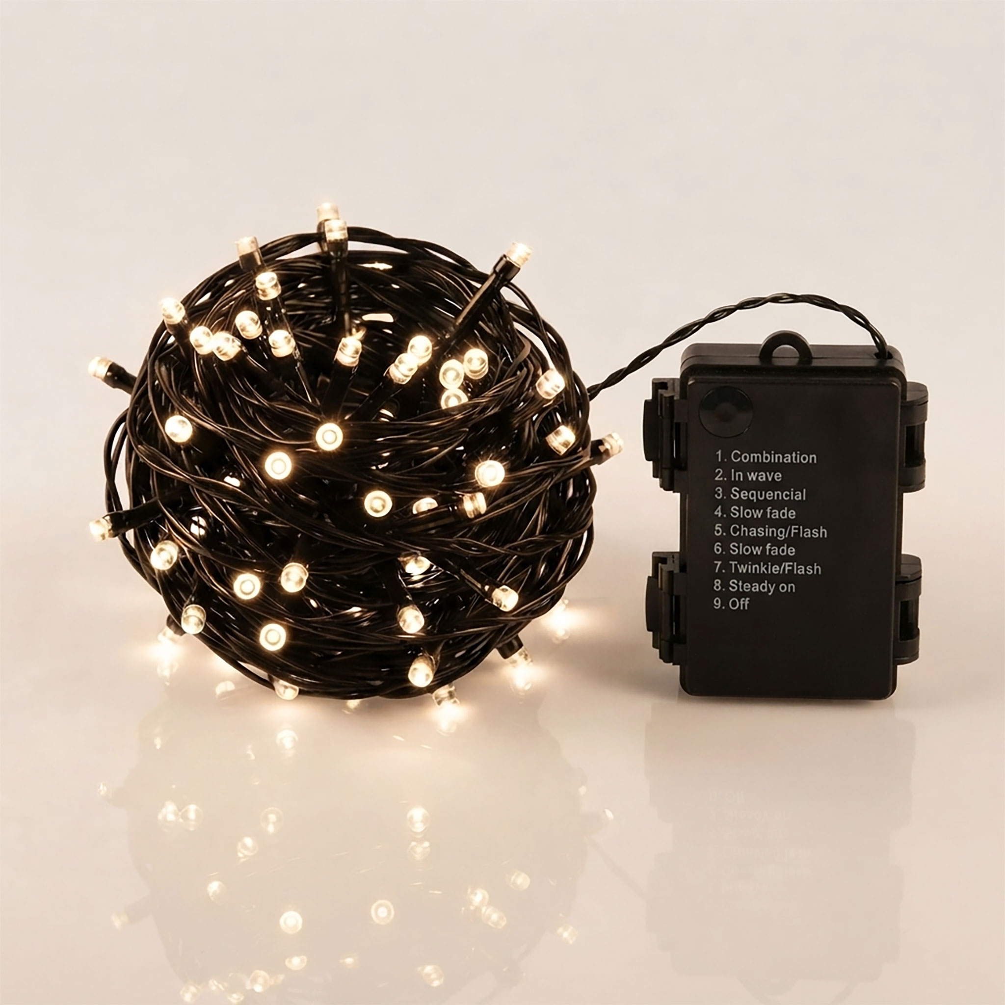 LED Lichterkette für Außen und Innen - 40 LED / 3 m - Deko Beleuchtung mit 8 Funktionen
