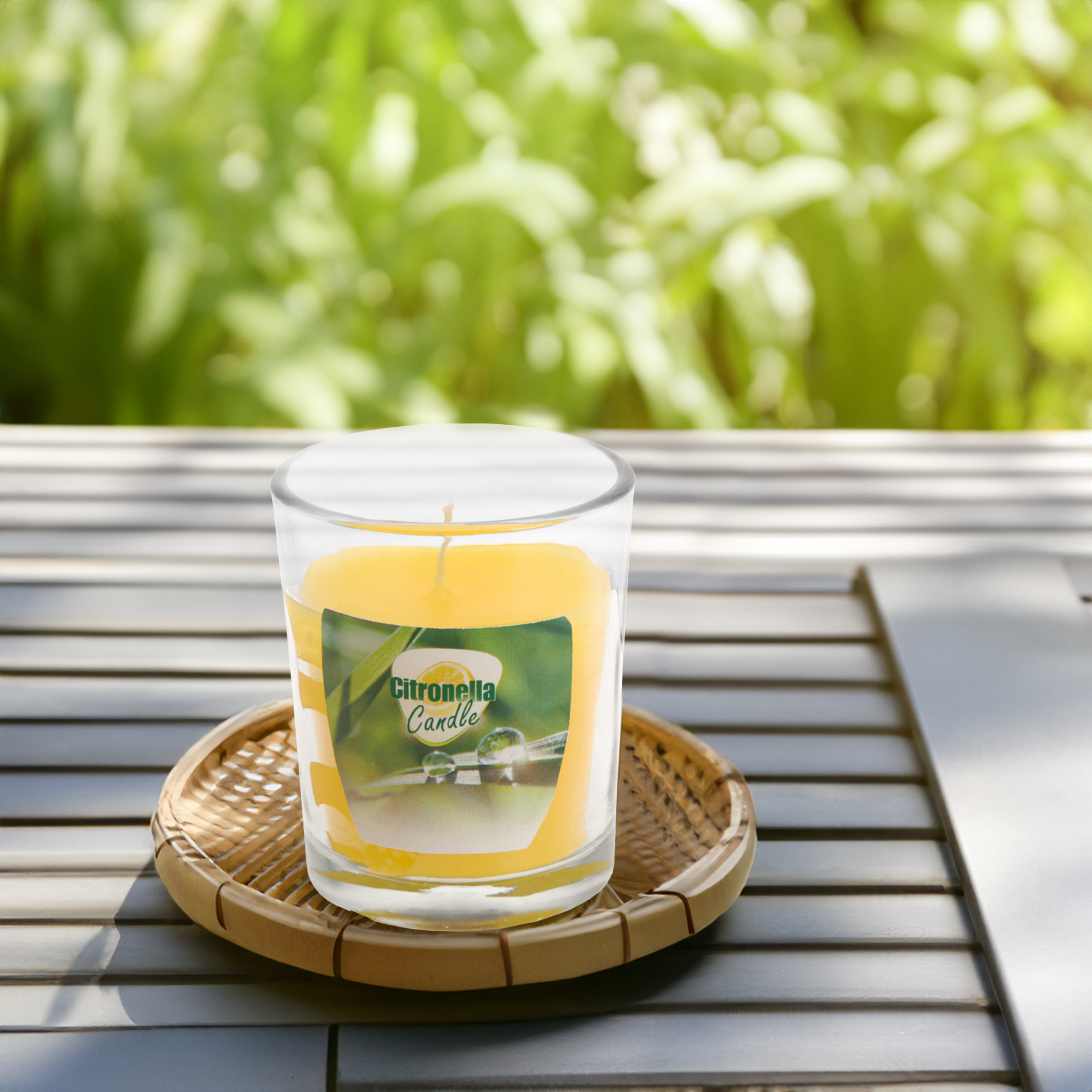 Citronella Duft Kerze im Glas 6 x 5 cm - 12 Stück - Duftlicht mit Zitronen Aroma