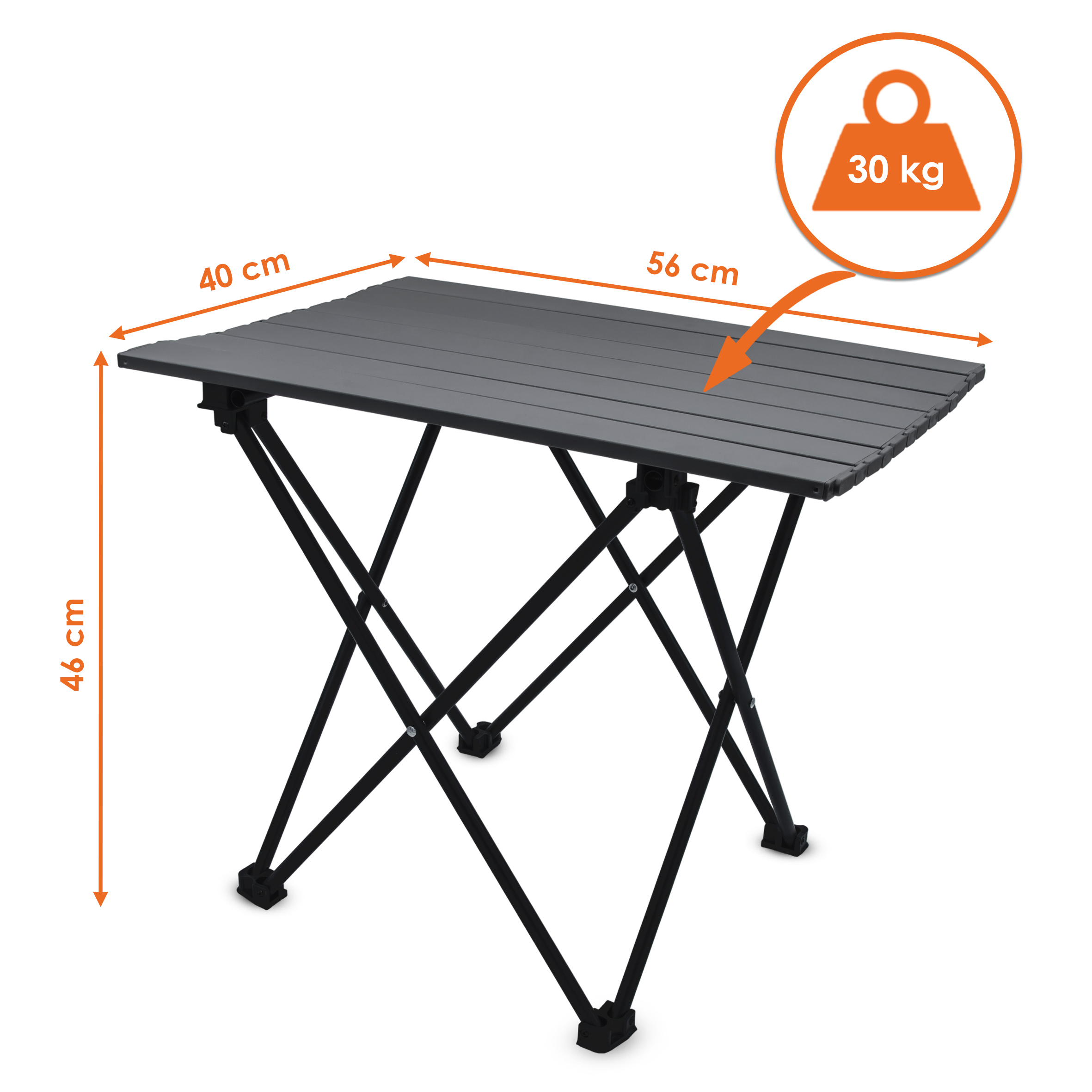 Camping Sitzgruppe 3-teilig mit Aluminium Klapptisch und Tragetasche - grün - Garten Tischgruppe mit 2 Campingstühlen bis 150kg