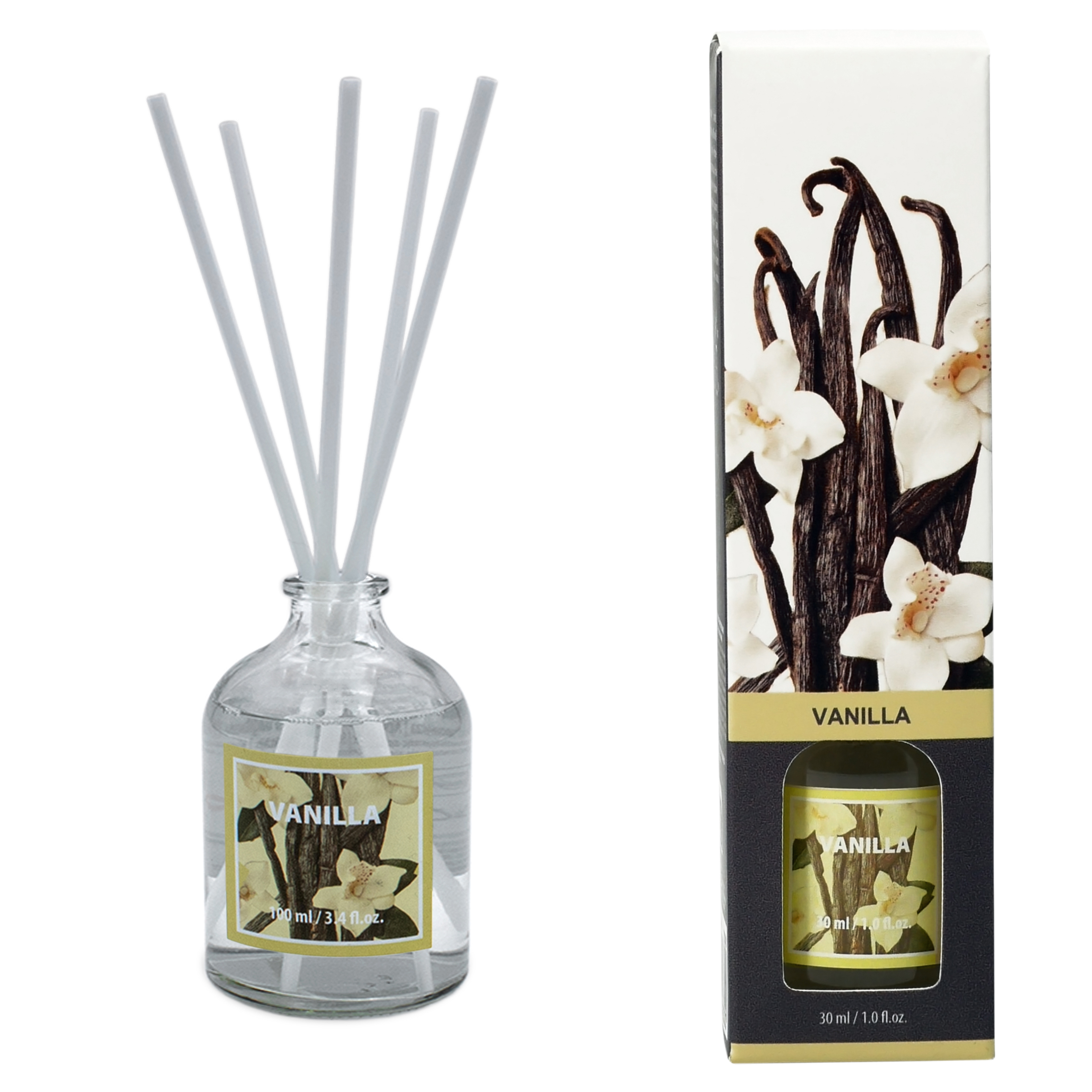 Raumduft mit Diffuser Sticks in 6 verschiedenen Düften - 6er Set - Duftdiffuser 100 ml mit 5 Stäbchen