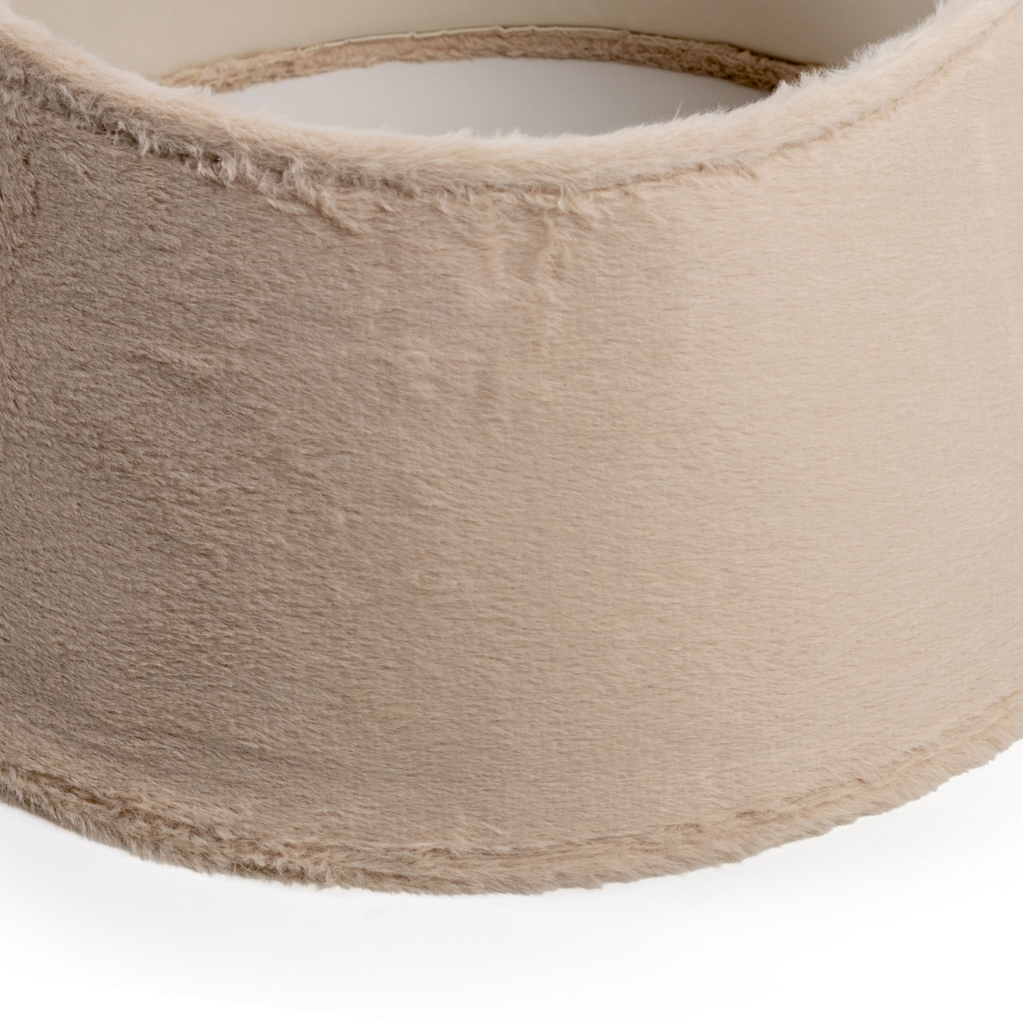 Weihnachtsbaumrock 56 x 25 cm aus Plüsch Stoff - beige - Christbaumständer Samt Abdeckung