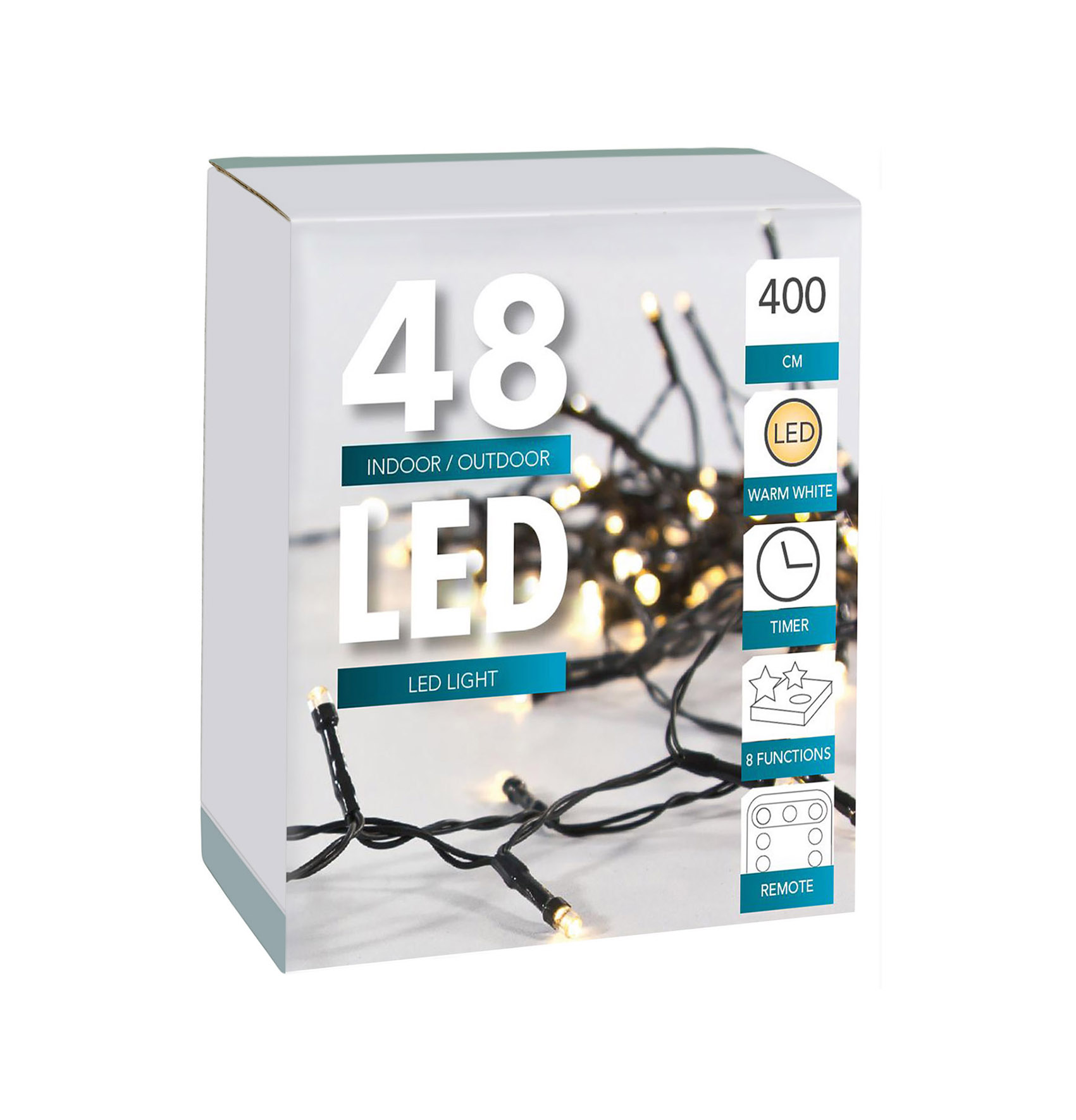 LED Lichterkette 48 LED - 400 cm / Timer / Fernbedienung
