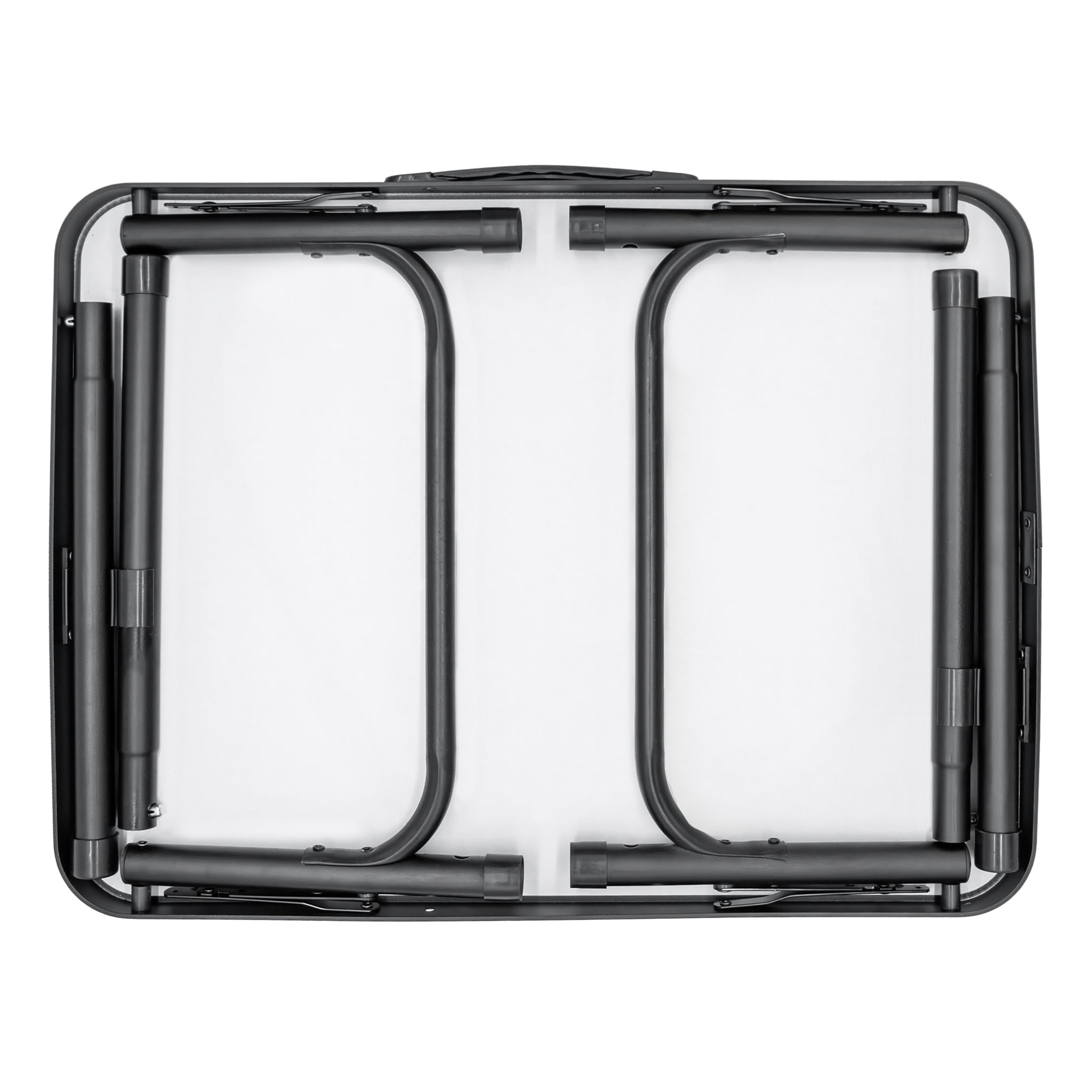 Aluminium Campingtisch in Holz Optik höhenverstellbar - 60 x 26-56 cm - Universaler Gartentisch klappbar mit Tragegriff