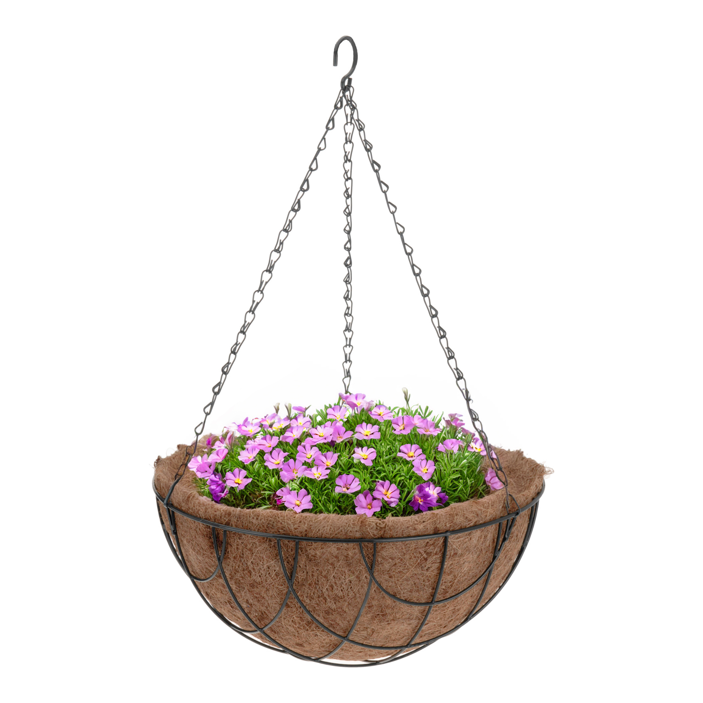 Metall Blumenampel mit Kokos Einsatz - 30 cm