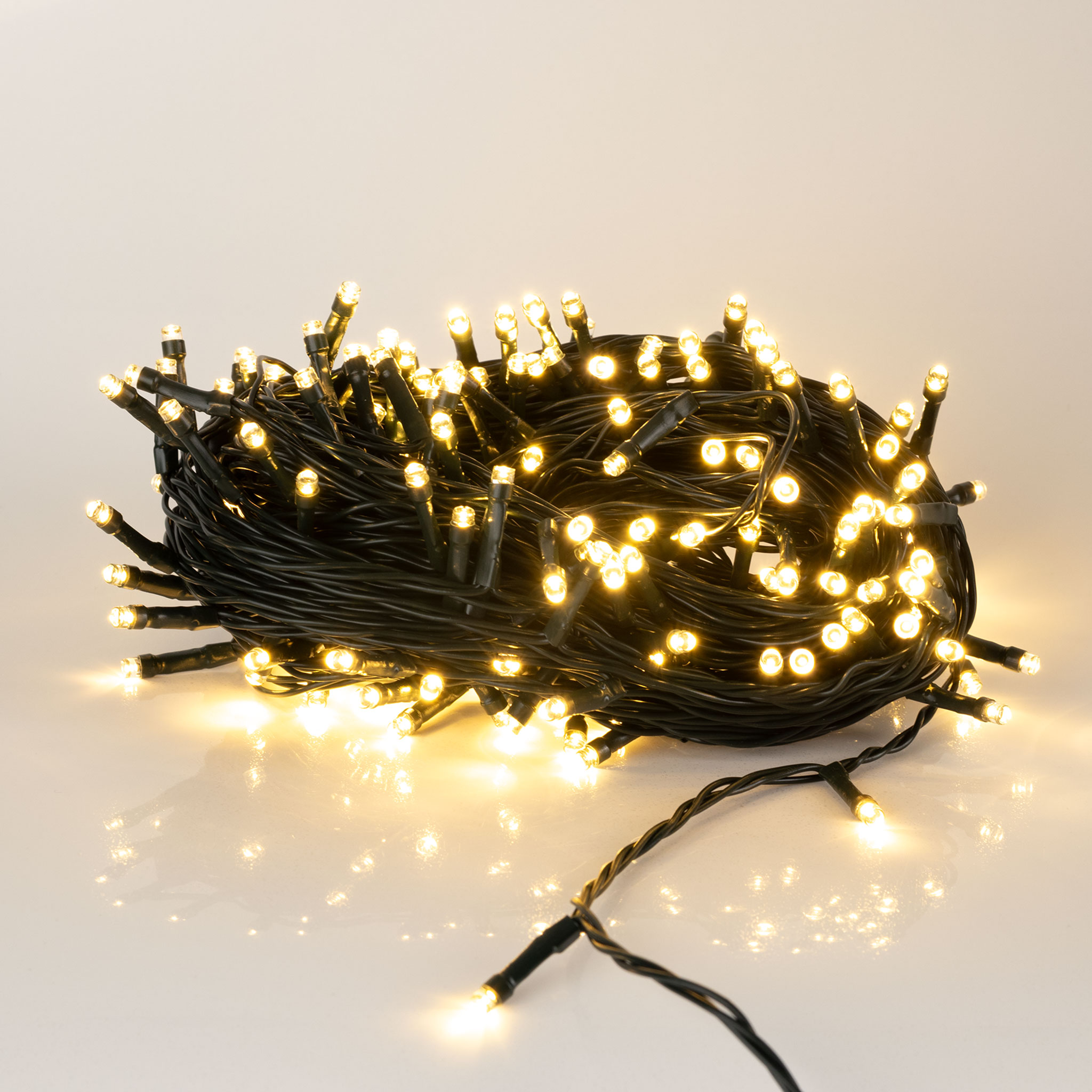 LED Weihnachts Lichterkette warm weiß - 30 m / 300 LED - Garten Deko Beleuchtung