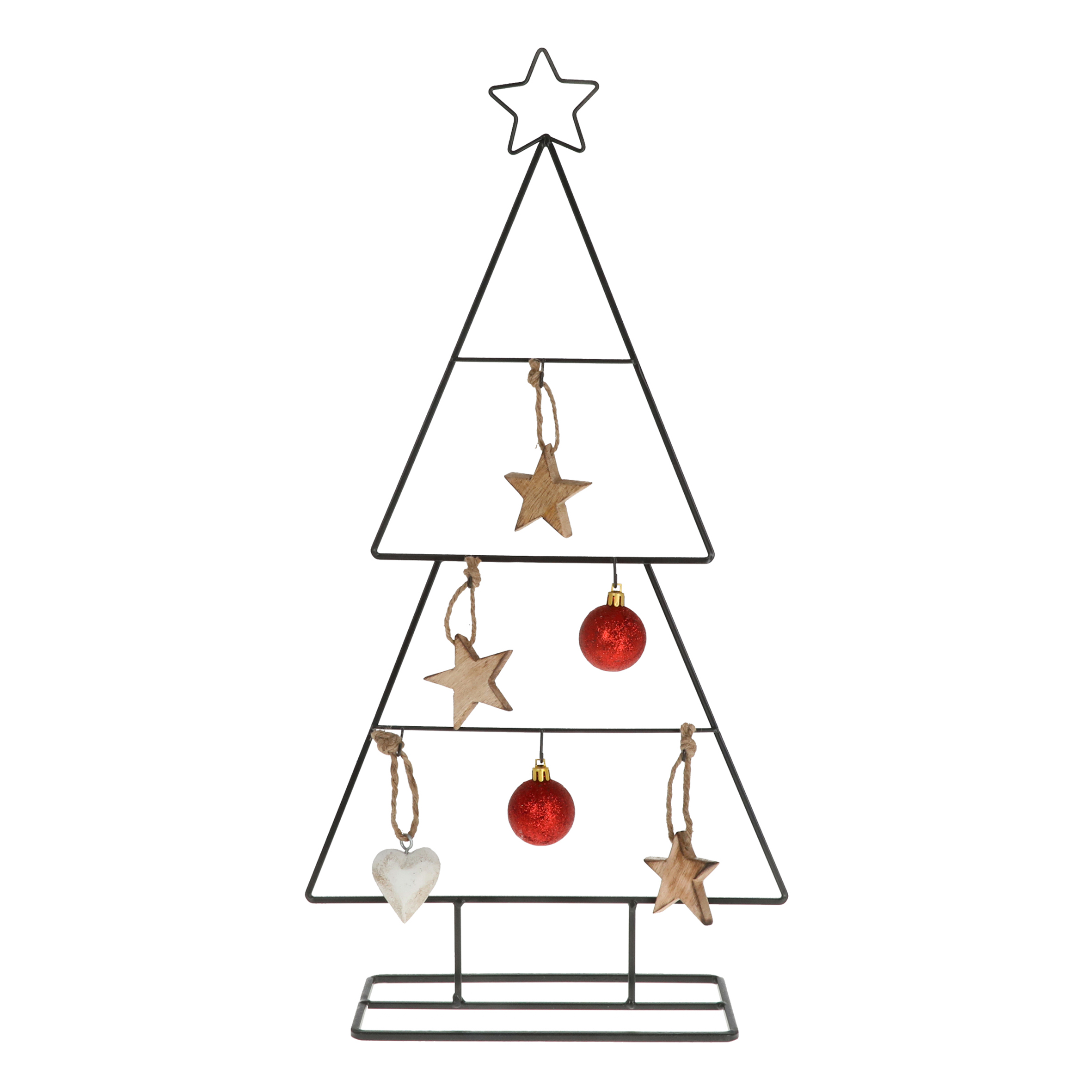 Deko Tannenbaum Aufsteller schwarz mit 6 Haken zum Dekorieren - 56 cm