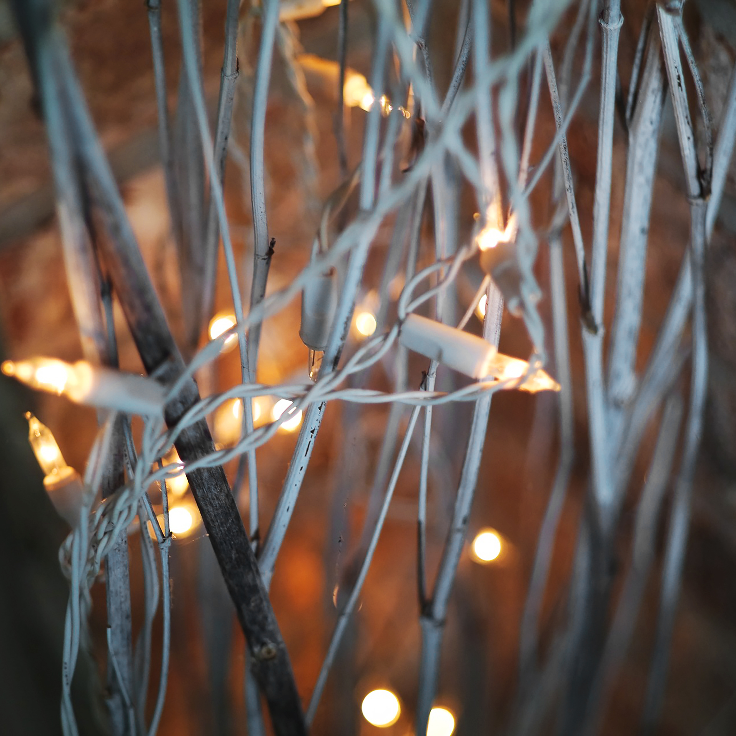 Weihnachtsbaum Lichterkette mit 50 Lichtern warm weiß - 10 m - Weihnachts Deko Tannenbaum Beleuchtung