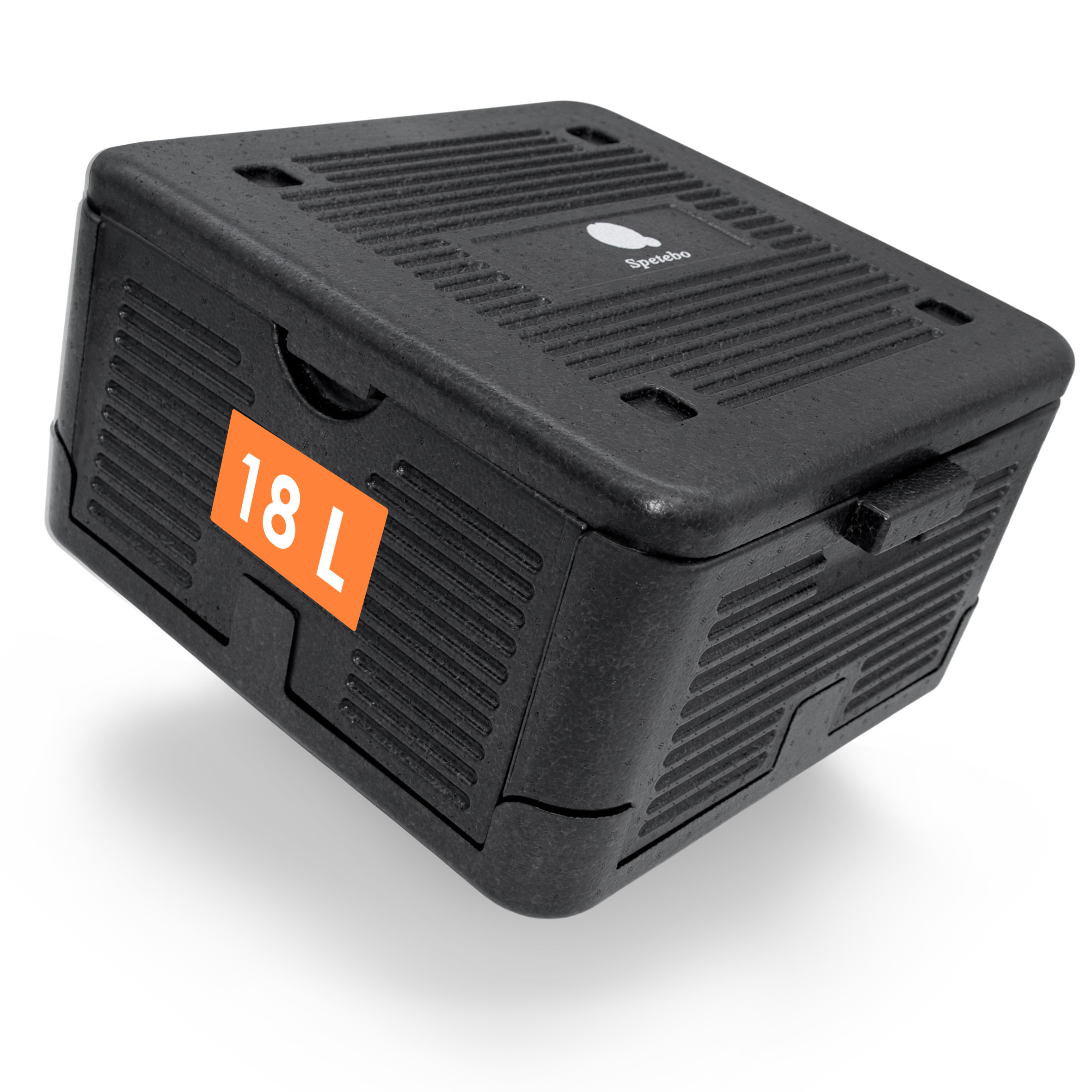 Thermobox faltbar schwarz zum Warmhalten und Kühlen - 18 L - Warmhaltebox für Essen klappbar 38 x 38 cm