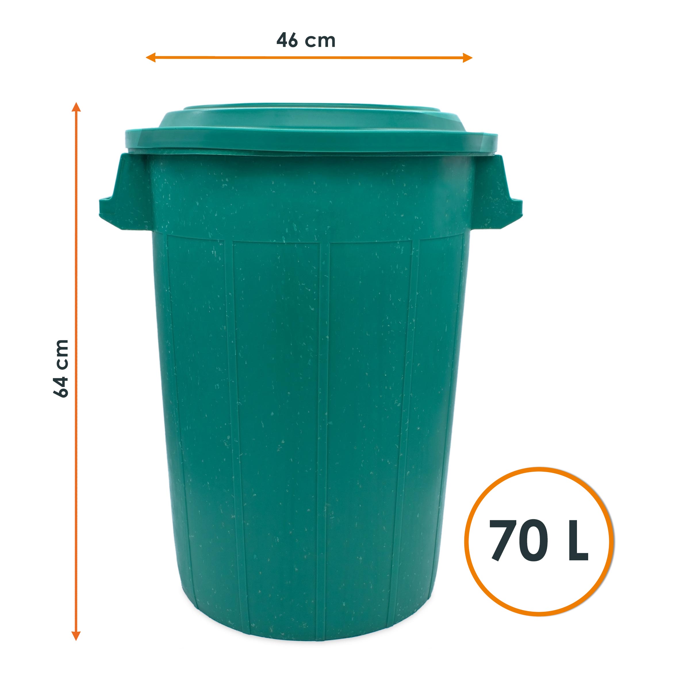 Universaltonne 70 Liter ca. 64 cm x 46cm inkl. Deckel und 2 Tragegriffe