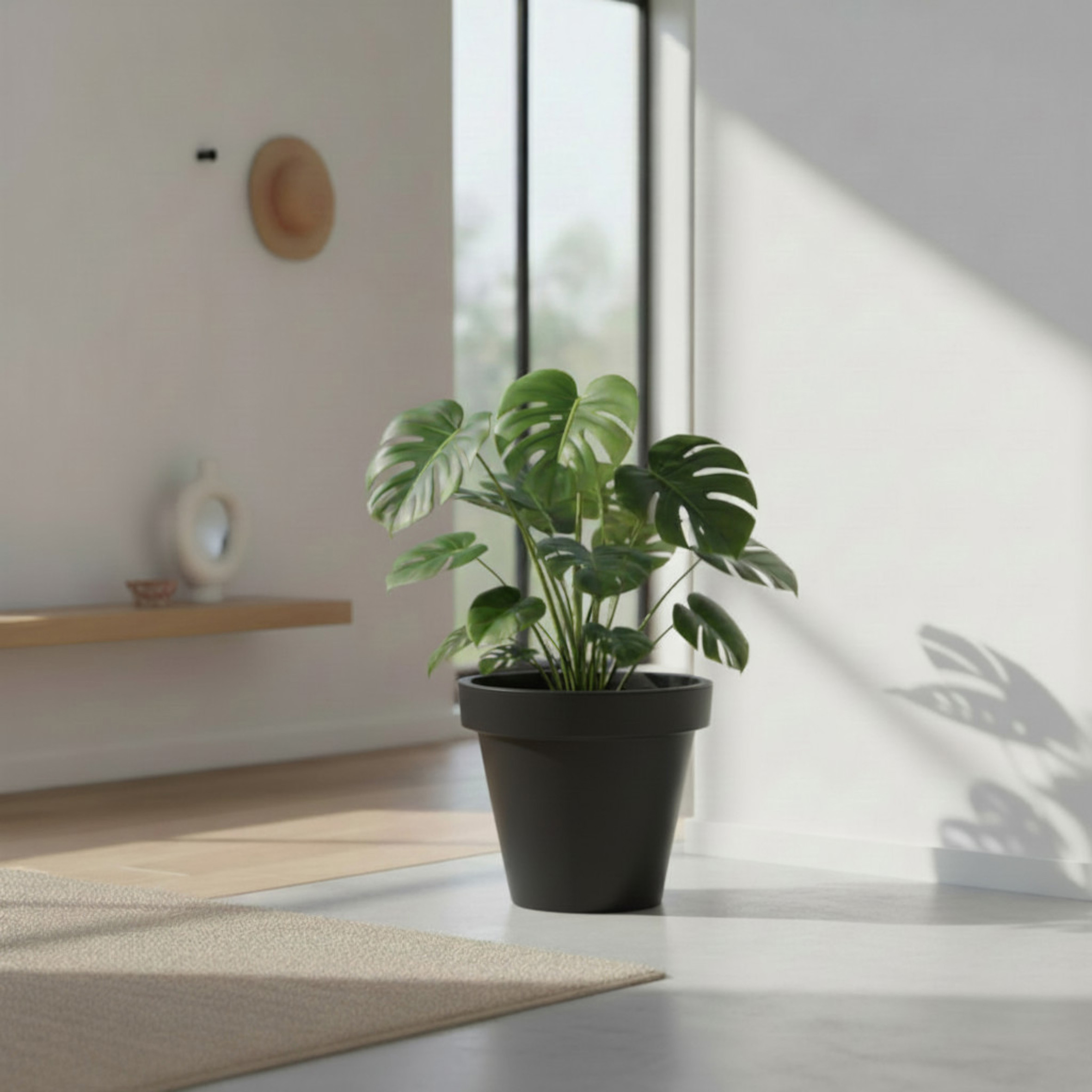 Kunststoff Pflanzkübel L rund Ø 48 cm - anthrazit