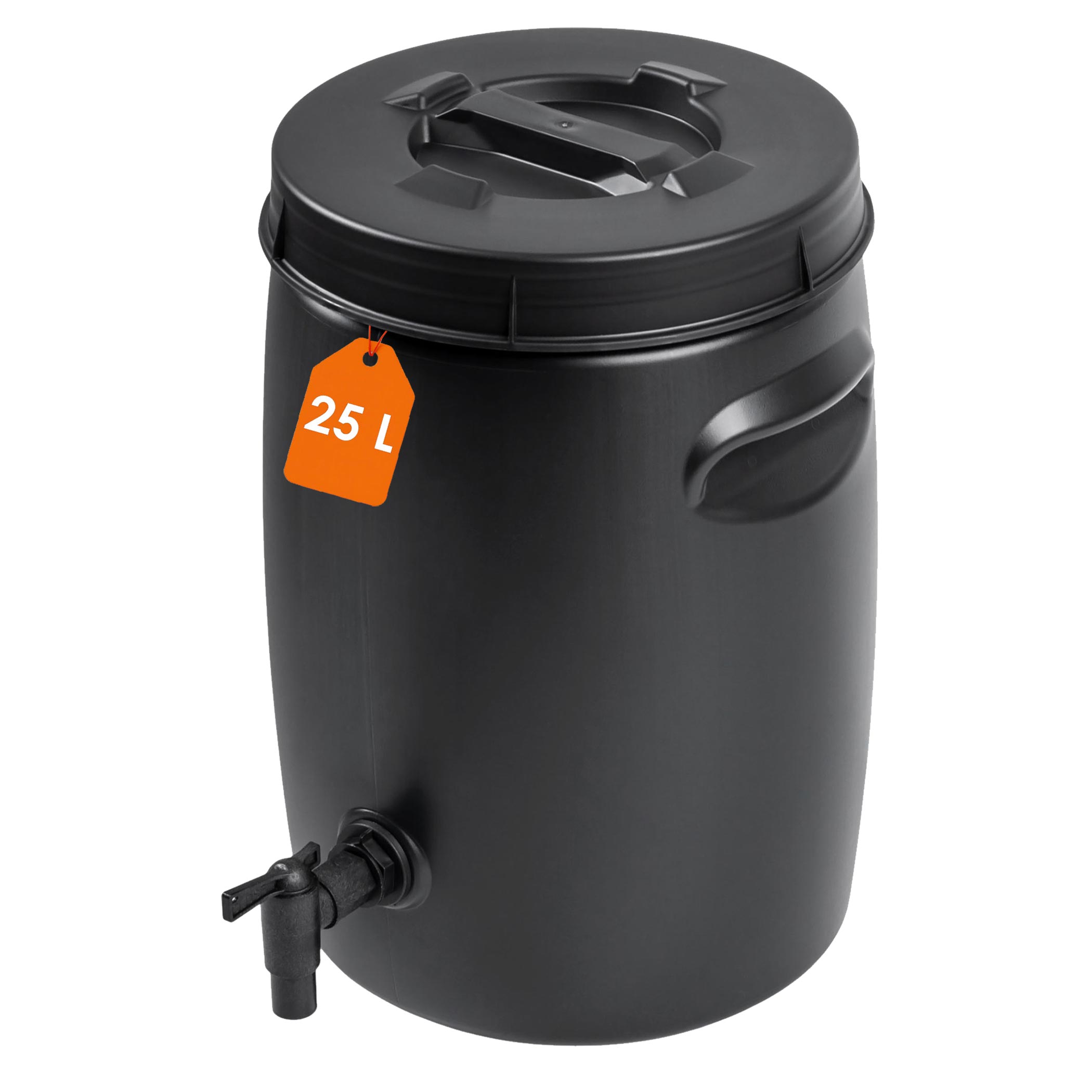 Fass zur Herstellung von organischem Dünger - 25 l - Kunststoff Dünger Tank 42 x 29 cm anthrazit